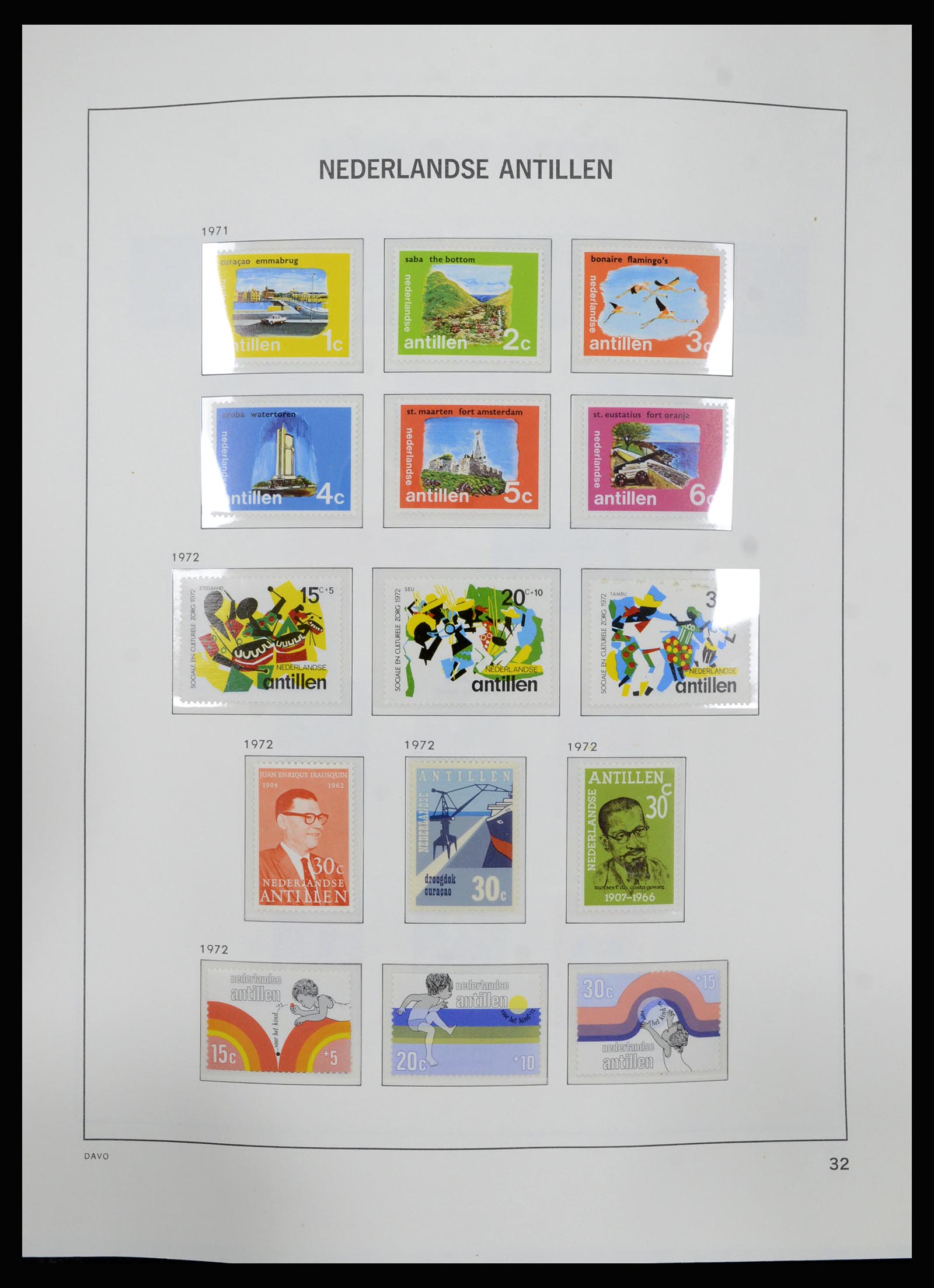 36840 033 - Postzegelverzameling 36840 Curaçao en Nederlandse Antillen 1873-1985.