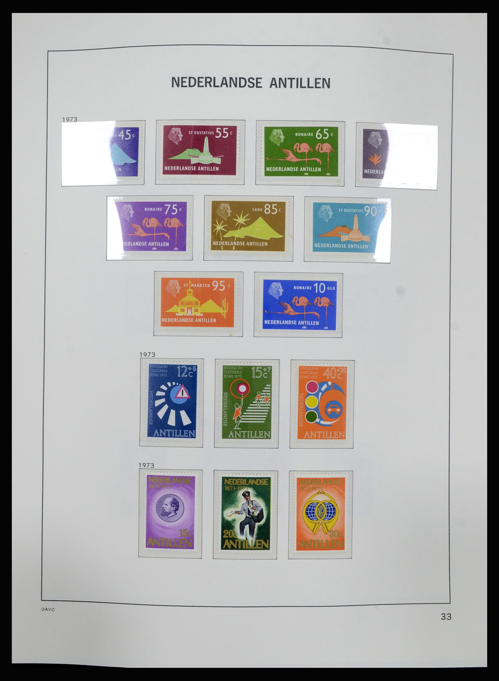 36840 034 - Postzegelverzameling 36840 Curaçao en Nederlandse Antillen 1873-1985.
