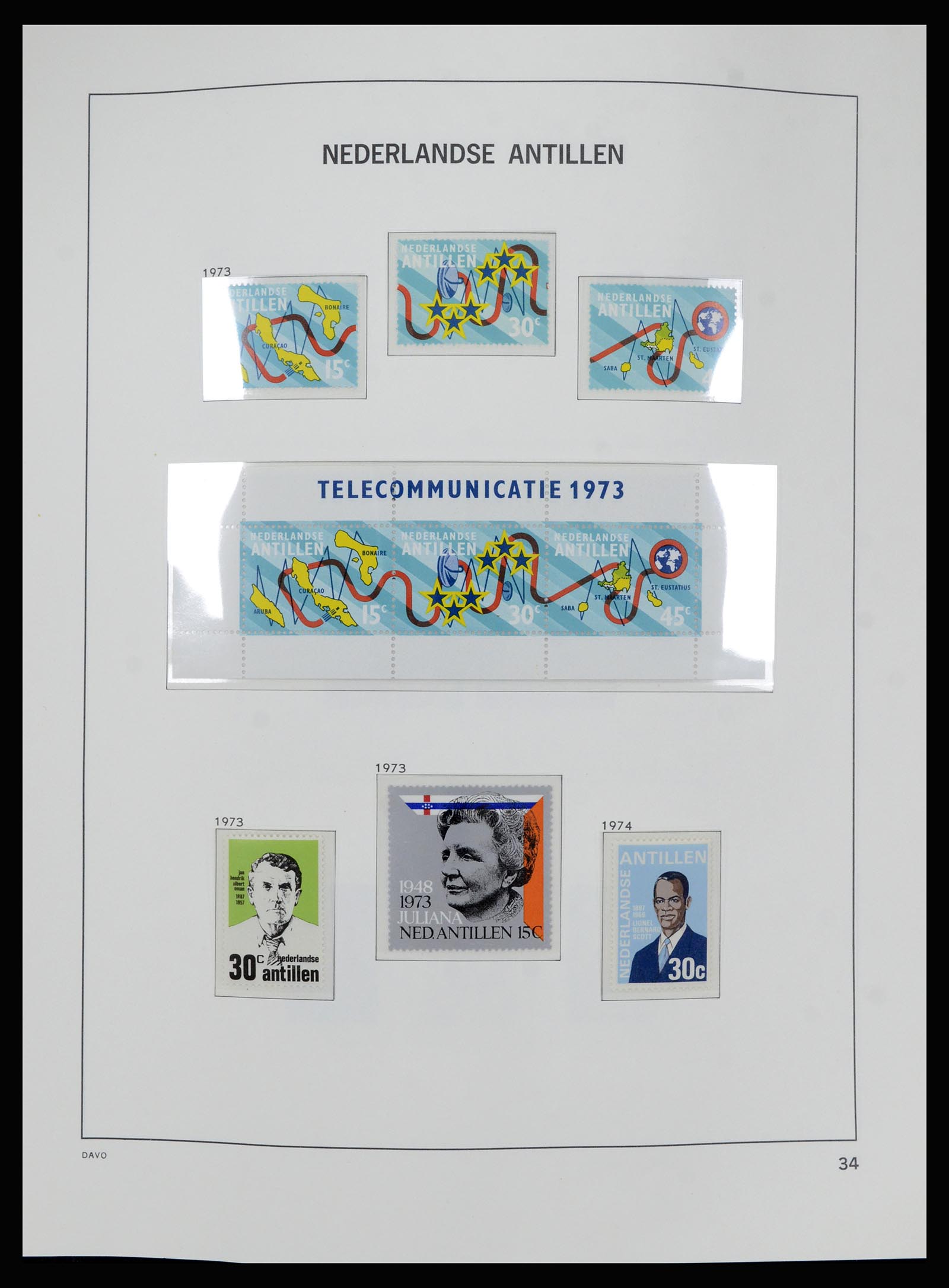 36840 035 - Postzegelverzameling 36840 Curaçao en Nederlandse Antillen 1873-1985.