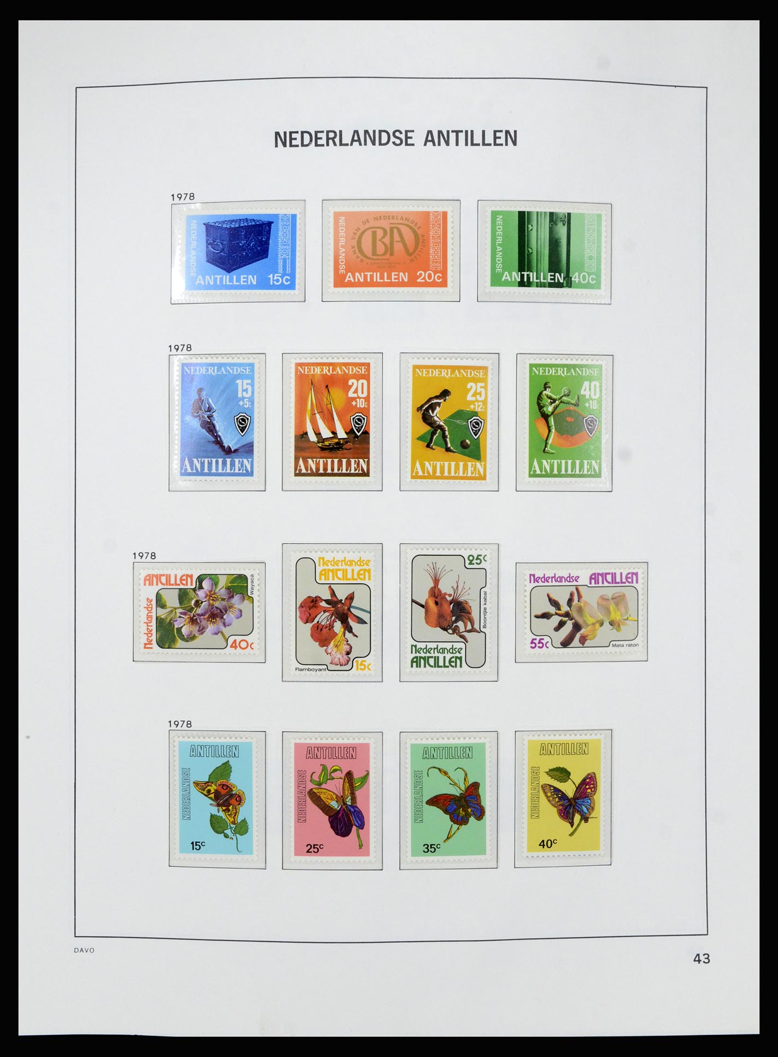 36840 045 - Postzegelverzameling 36840 Curaçao en Nederlandse Antillen 1873-1985.