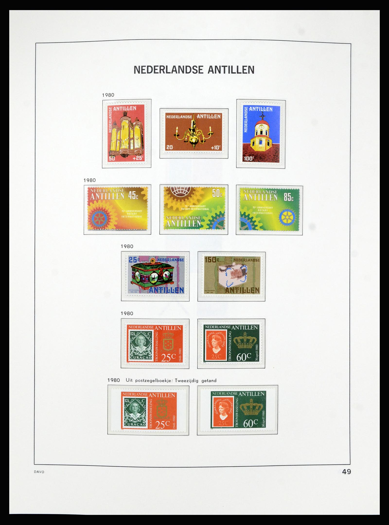 36840 054 - Postzegelverzameling 36840 Curaçao en Nederlandse Antillen 1873-1985.