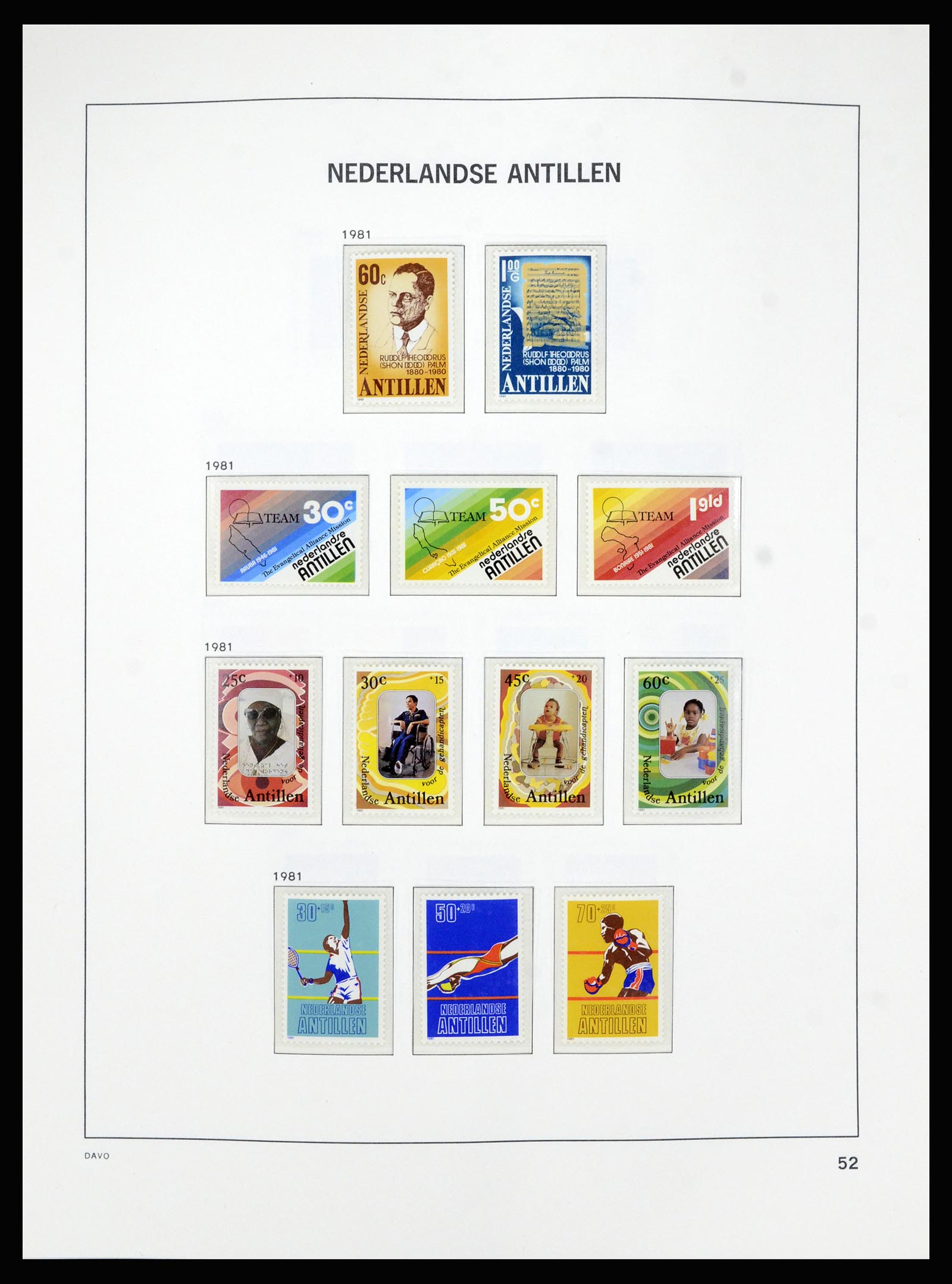 36840 058 - Postzegelverzameling 36840 Curaçao en Nederlandse Antillen 1873-1985.