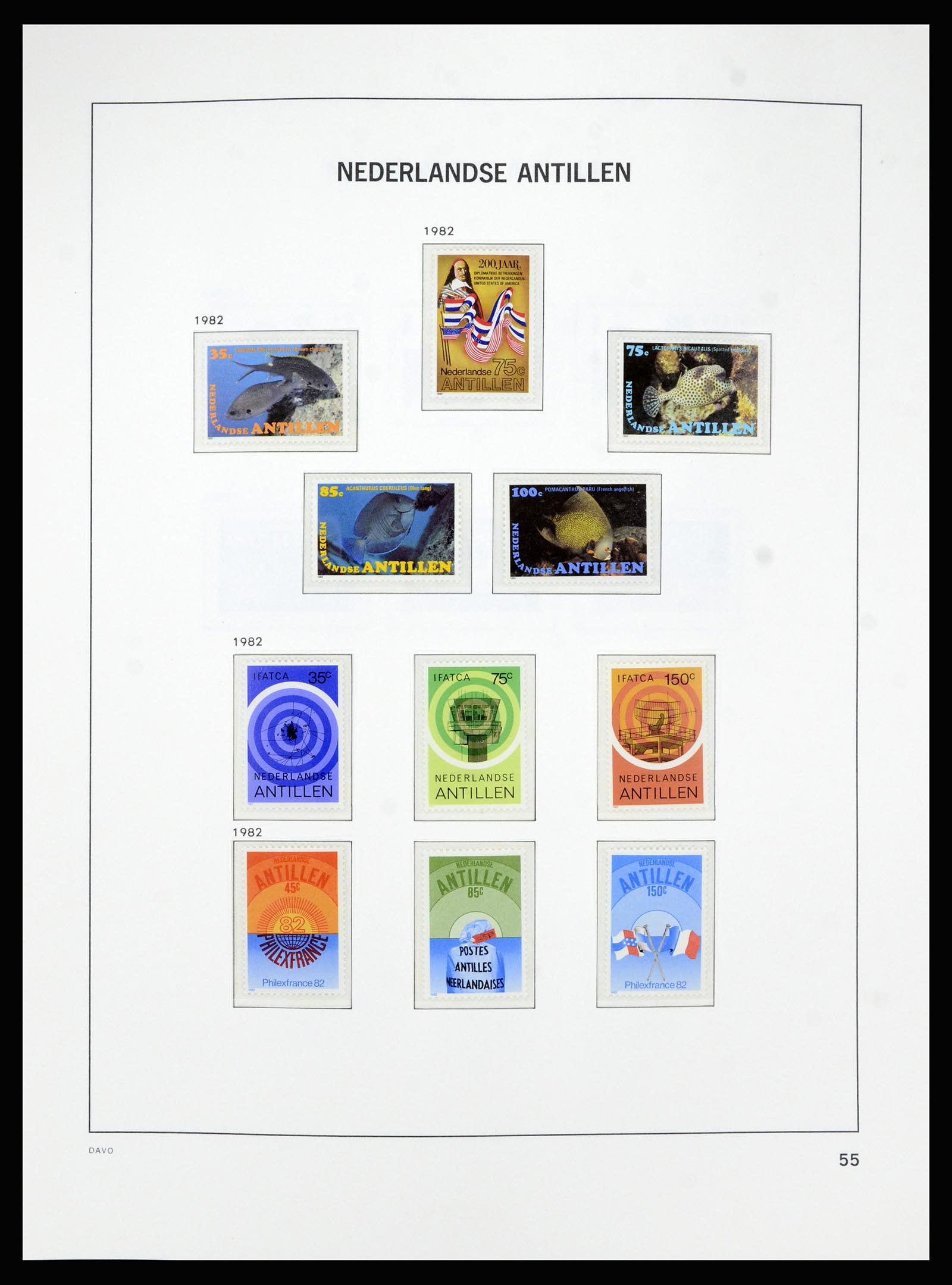 36840 061 - Postzegelverzameling 36840 Curaçao en Nederlandse Antillen 1873-1985.
