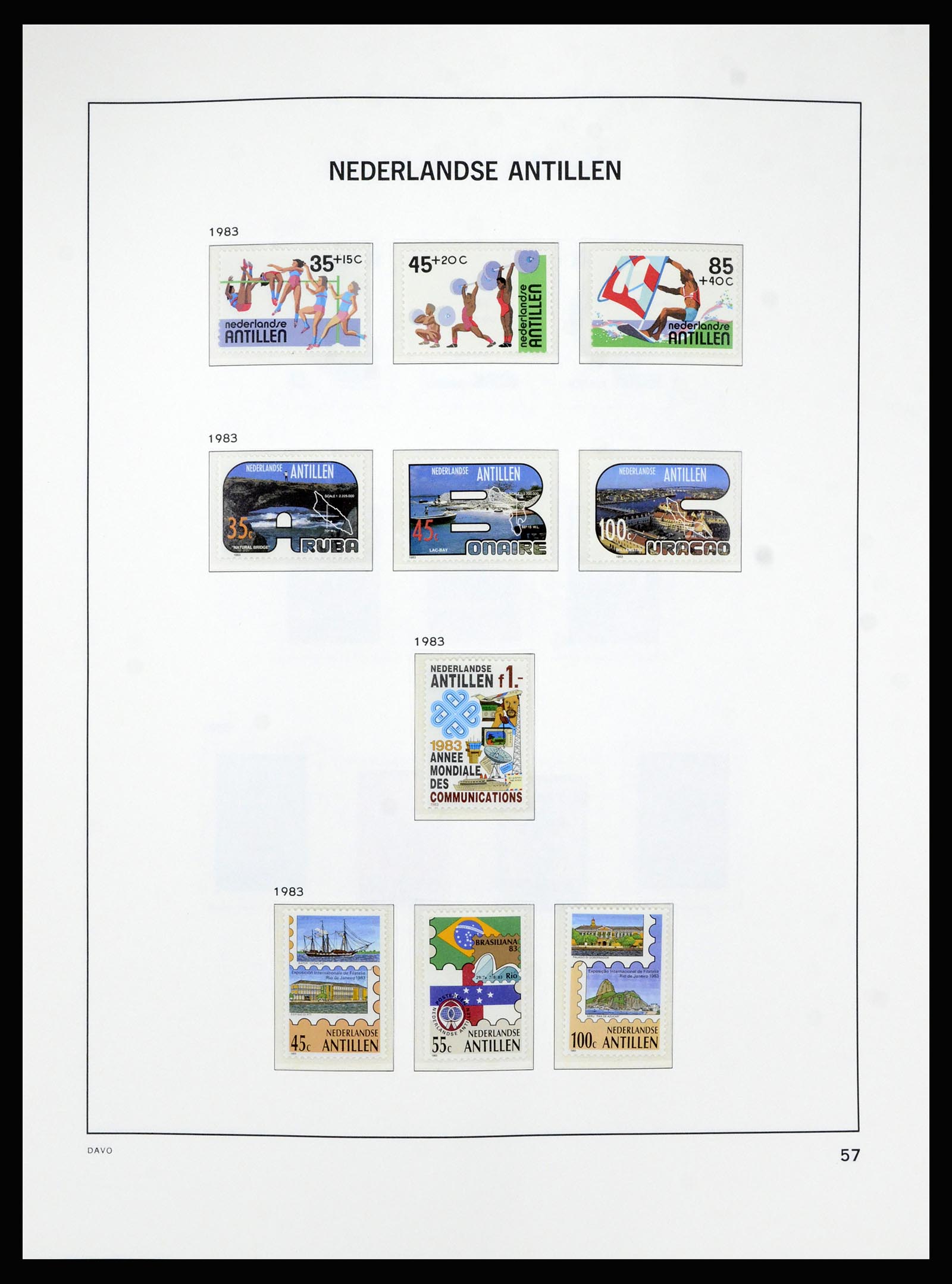 36840 063 - Postzegelverzameling 36840 Curaçao en Nederlandse Antillen 1873-1985.