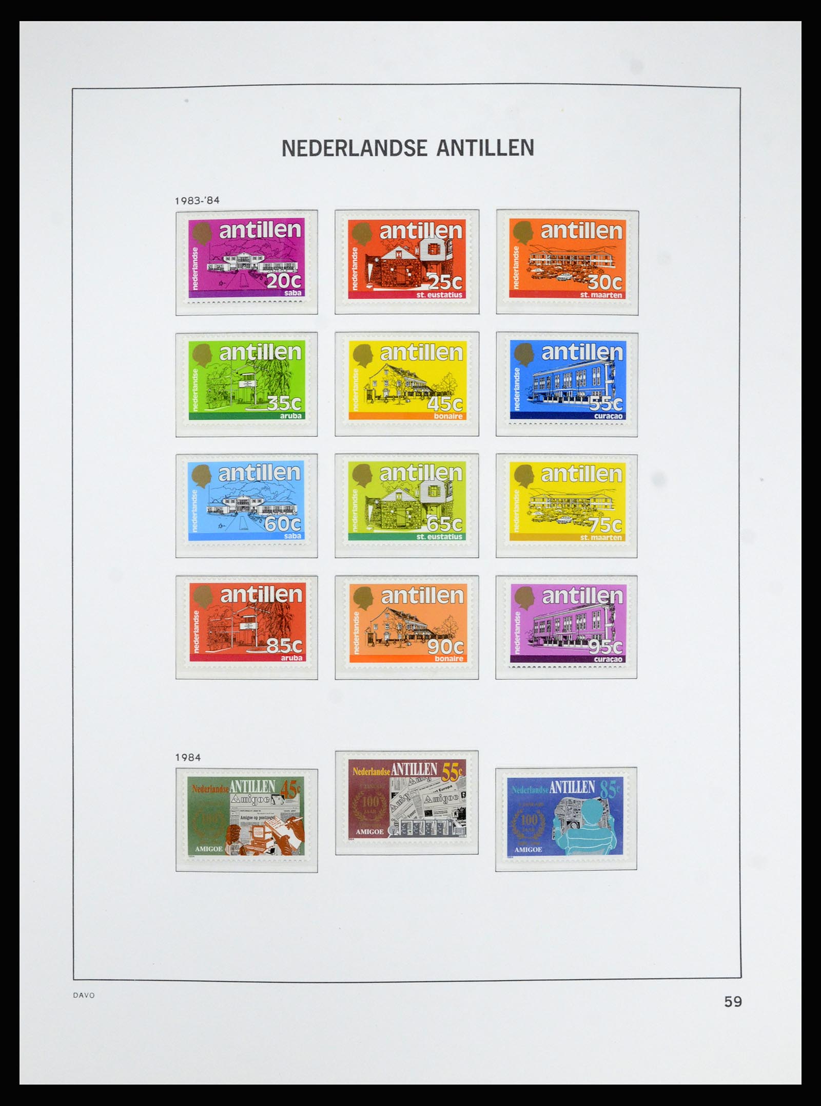 36840 065 - Postzegelverzameling 36840 Curaçao en Nederlandse Antillen 1873-1985.