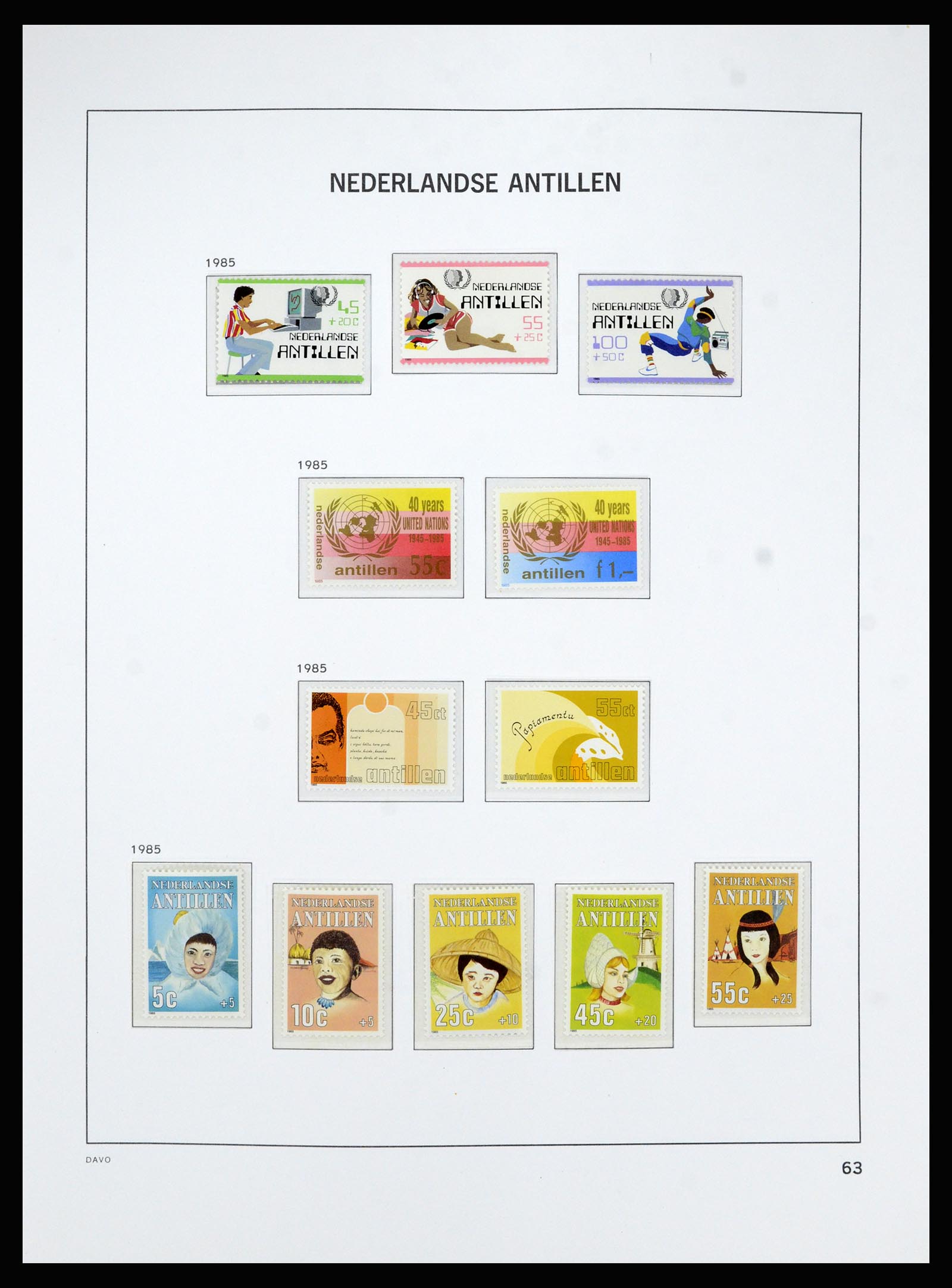 36840 069 - Postzegelverzameling 36840 Curaçao en Nederlandse Antillen 1873-1985.