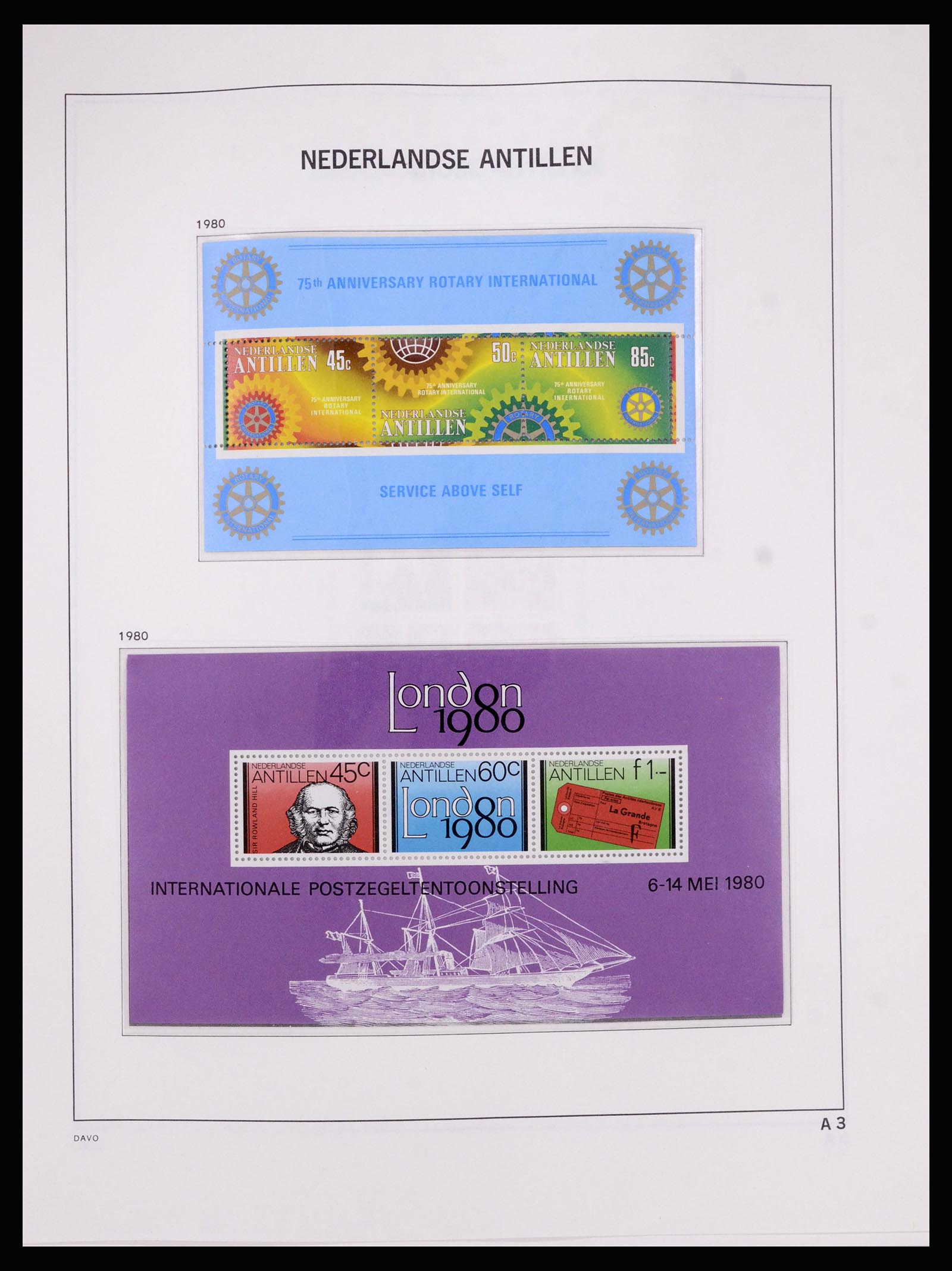 36840 074 - Postzegelverzameling 36840 Curaçao en Nederlandse Antillen 1873-1985.