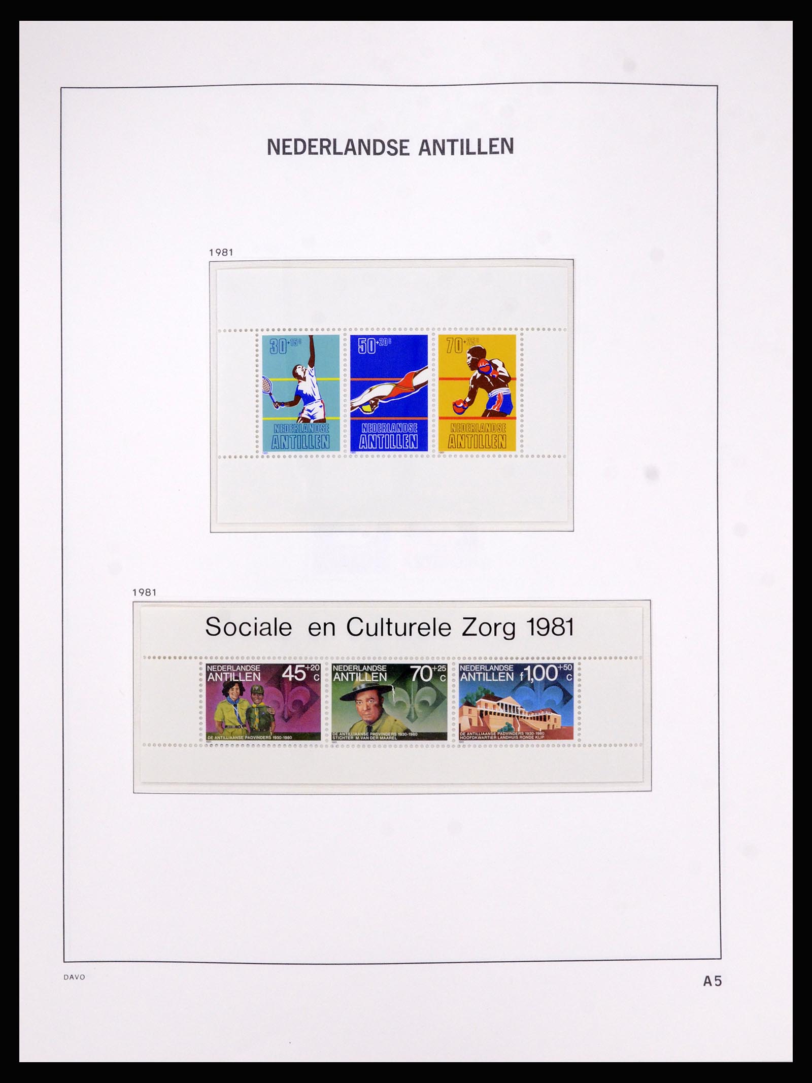 36840 076 - Postzegelverzameling 36840 Curaçao en Nederlandse Antillen 1873-1985.