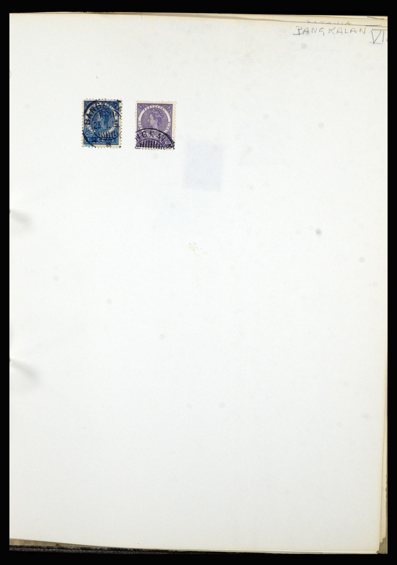 36841 013 - Postzegelverzameling 36841 Nederlands Indië kortebalk stempels.