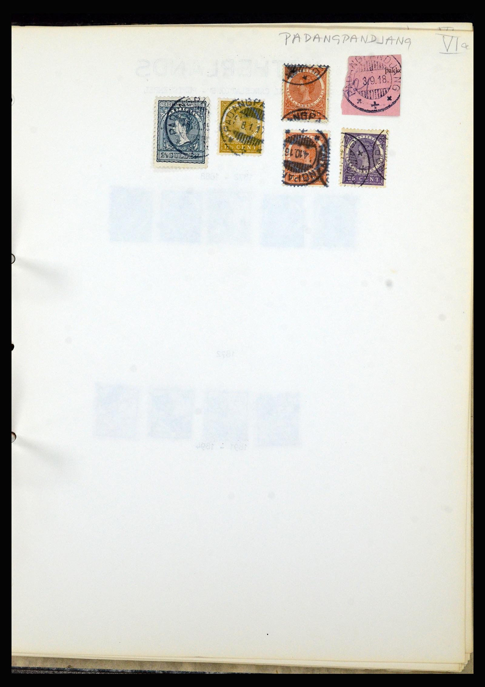 36841 080 - Stamp collection 36841 Dutch east Indies short bar cancels.