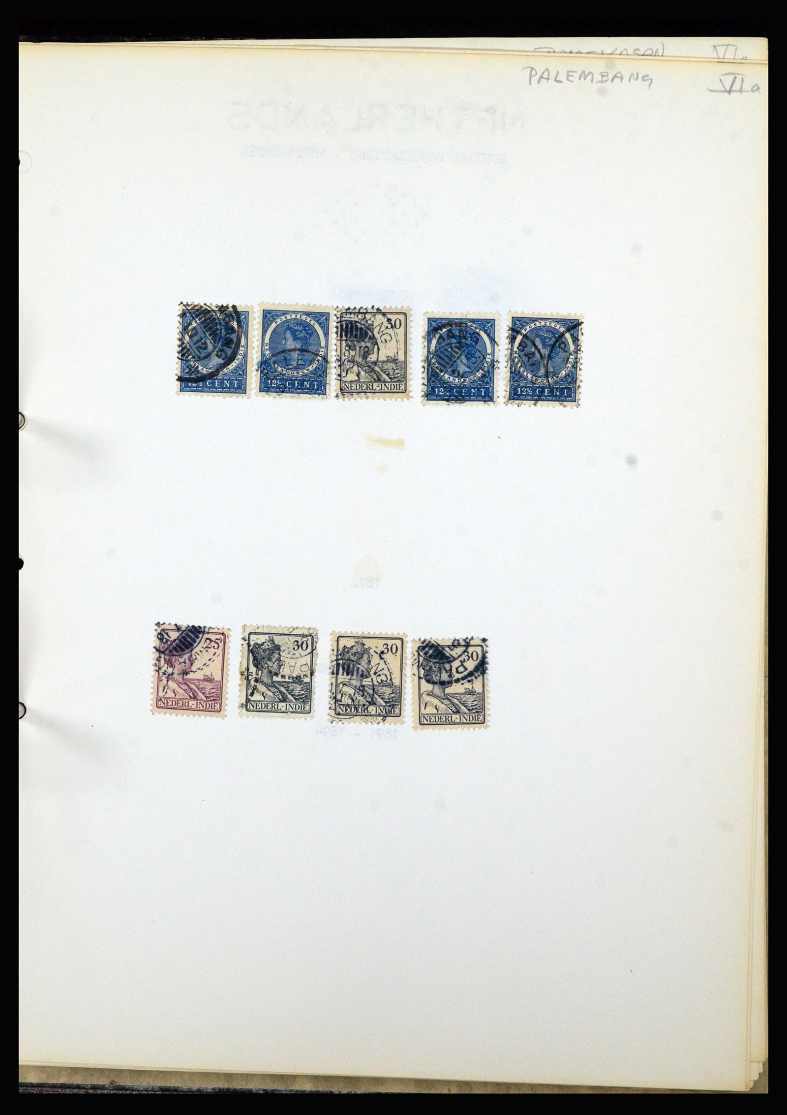 36841 081 - Stamp collection 36841 Dutch east Indies short bar cancels.