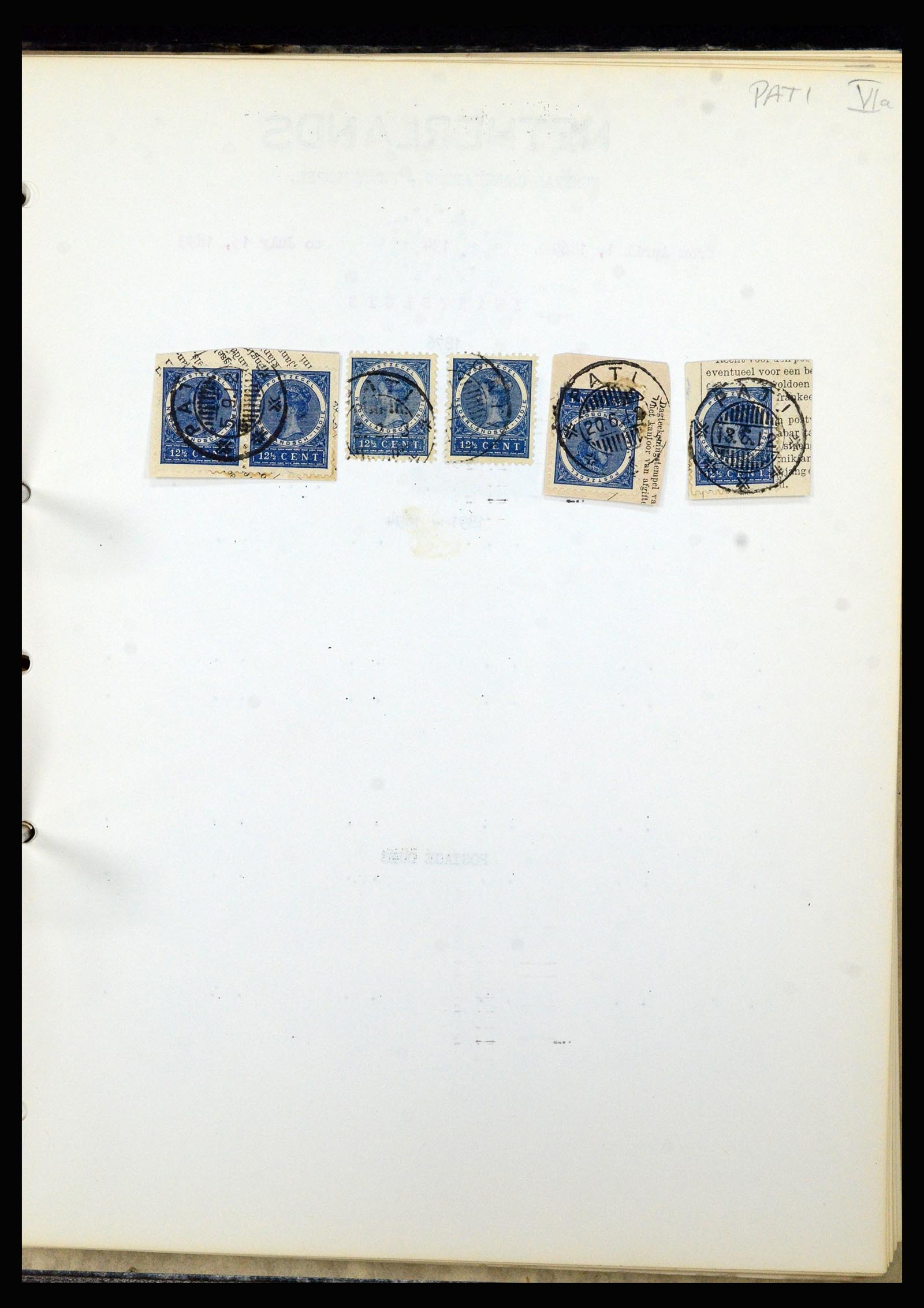 36841 087 - Stamp collection 36841 Dutch east Indies short bar cancels.