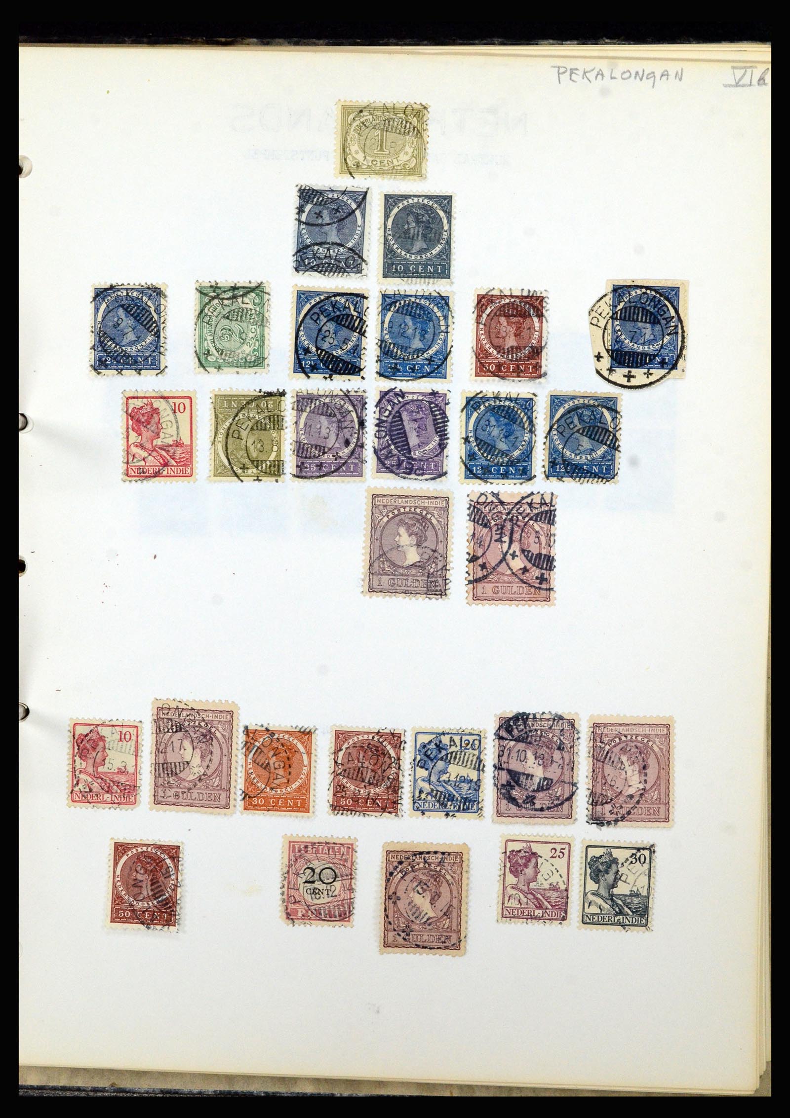36841 089 - Stamp collection 36841 Dutch east Indies short bar cancels.