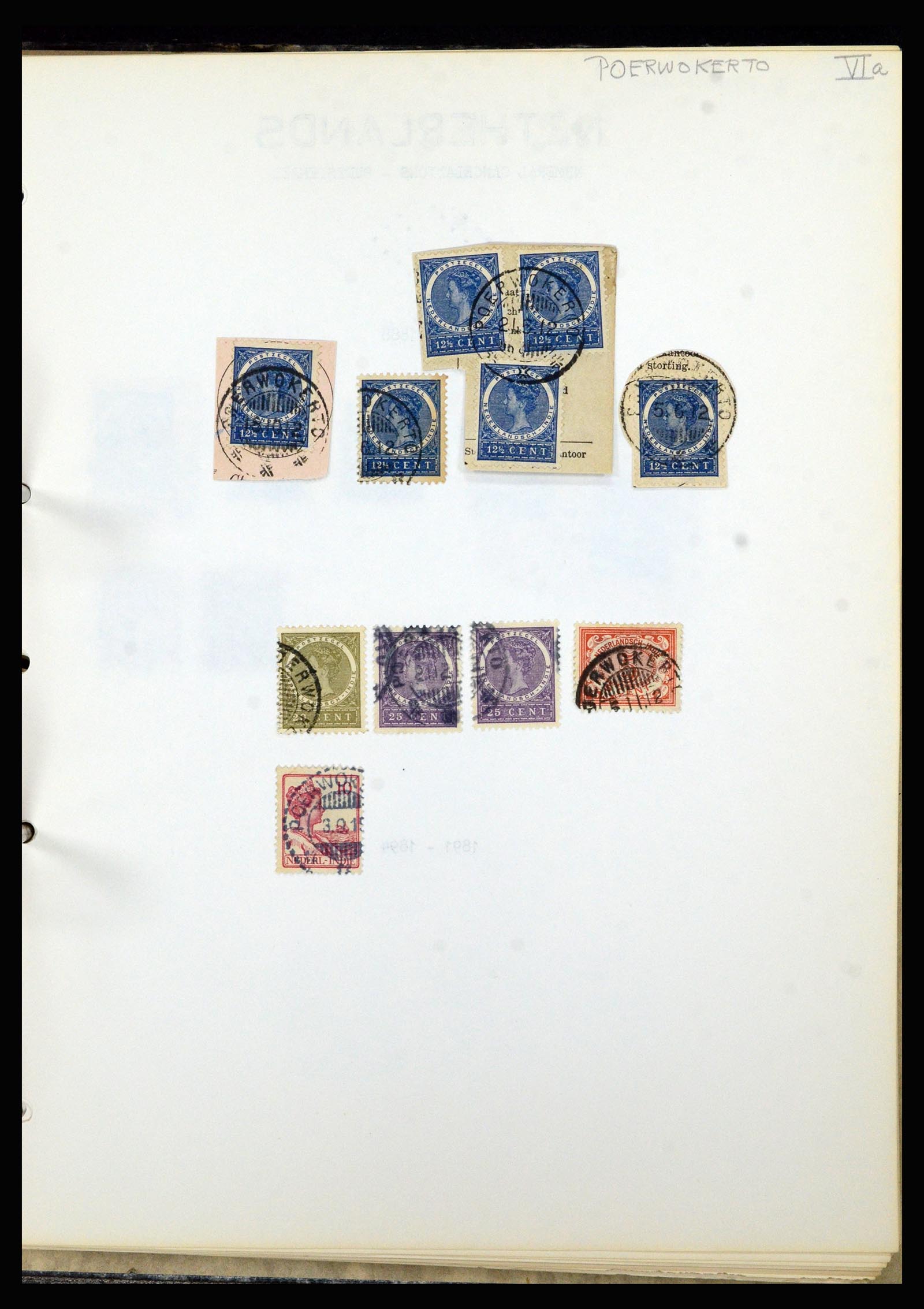 36841 095 - Stamp collection 36841 Dutch east Indies short bar cancels.