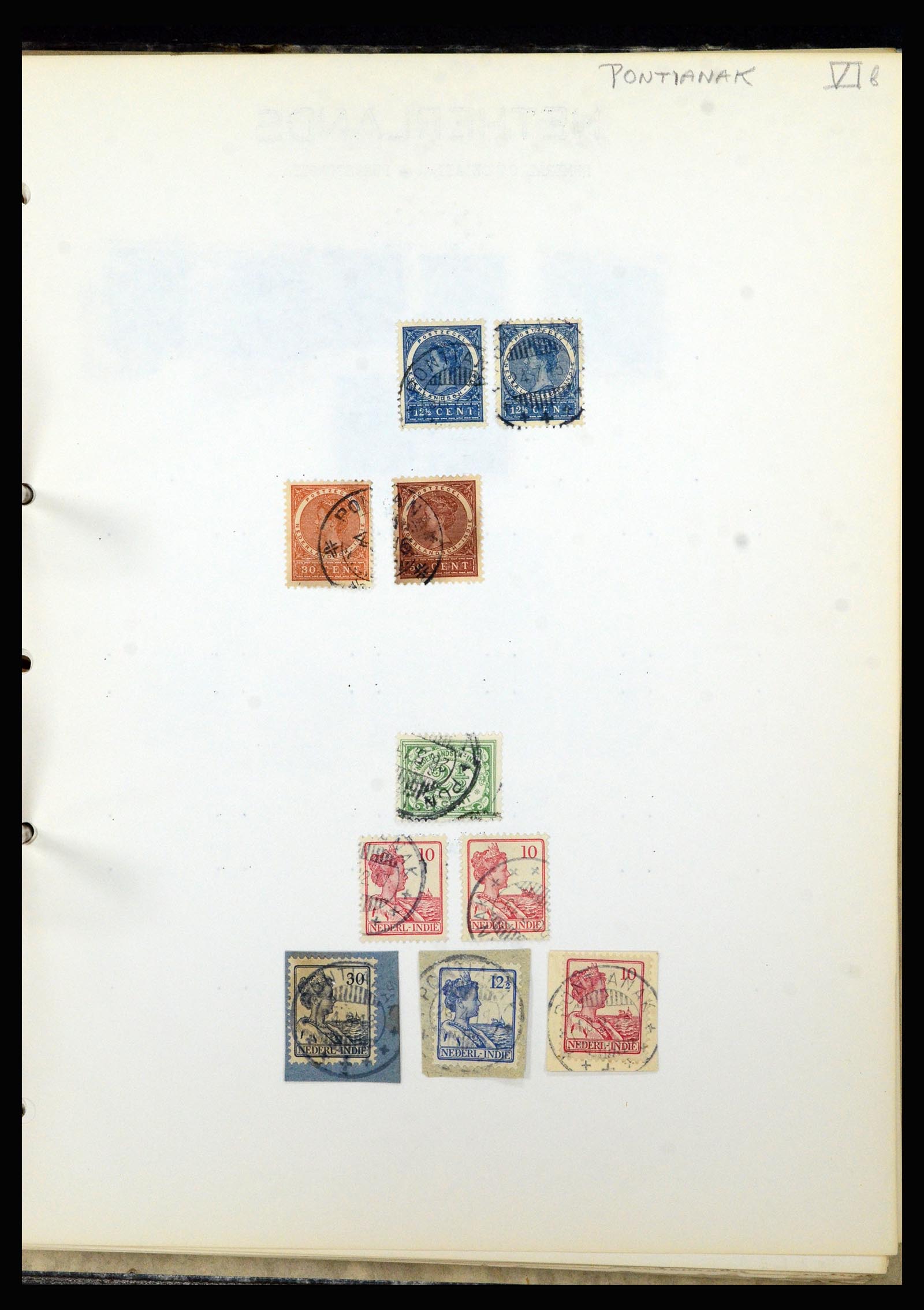 36841 097 - Stamp collection 36841 Dutch east Indies short bar cancels.