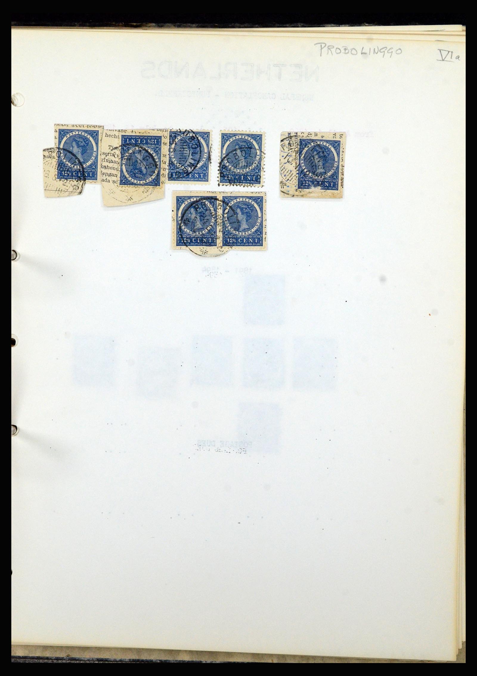 36841 098 - Stamp collection 36841 Dutch east Indies short bar cancels.