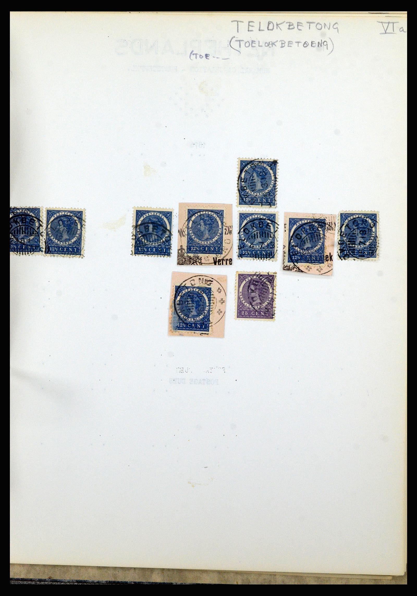 36841 162 - Postzegelverzameling 36841 Nederlands Indië kortebalk stempels.