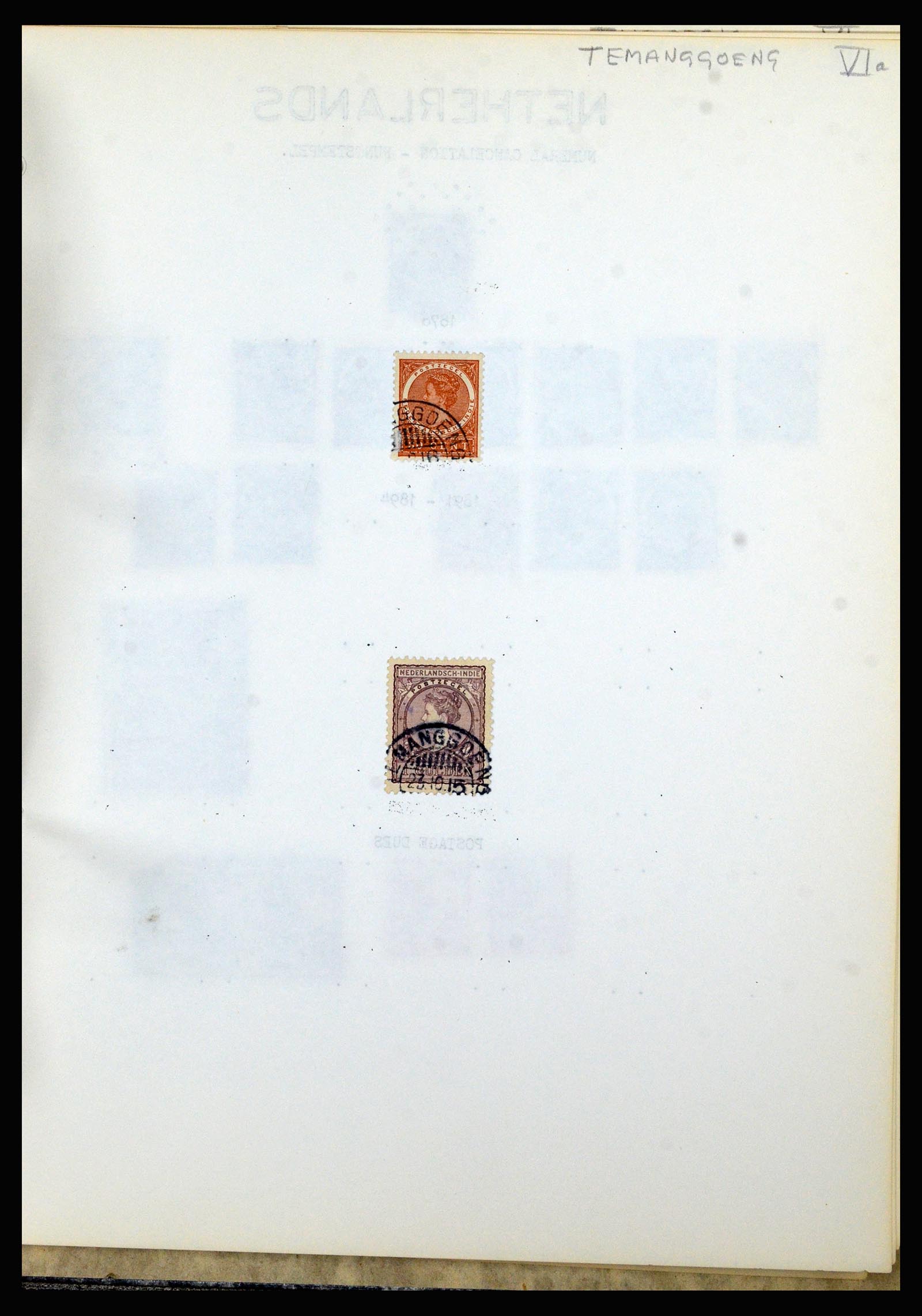36841 164 - Postzegelverzameling 36841 Nederlands Indië kortebalk stempels.