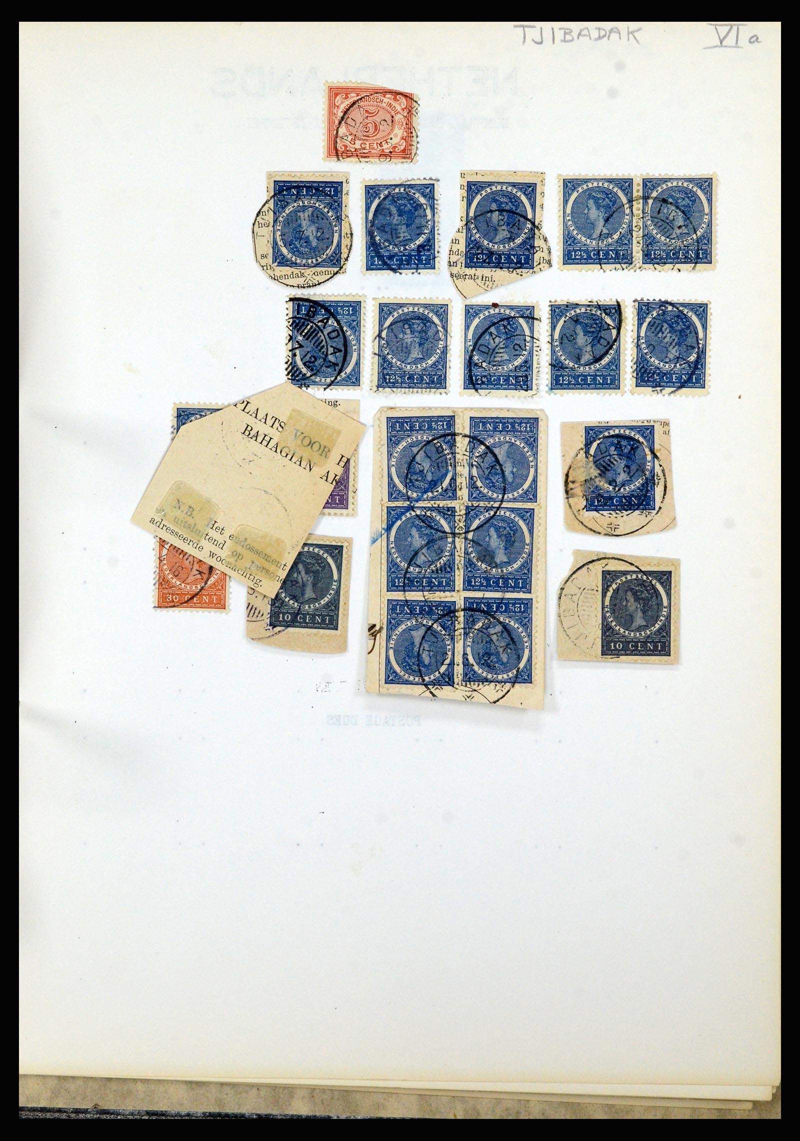 36841 167 - Stamp collection 36841 Dutch east Indies short bar cancels.