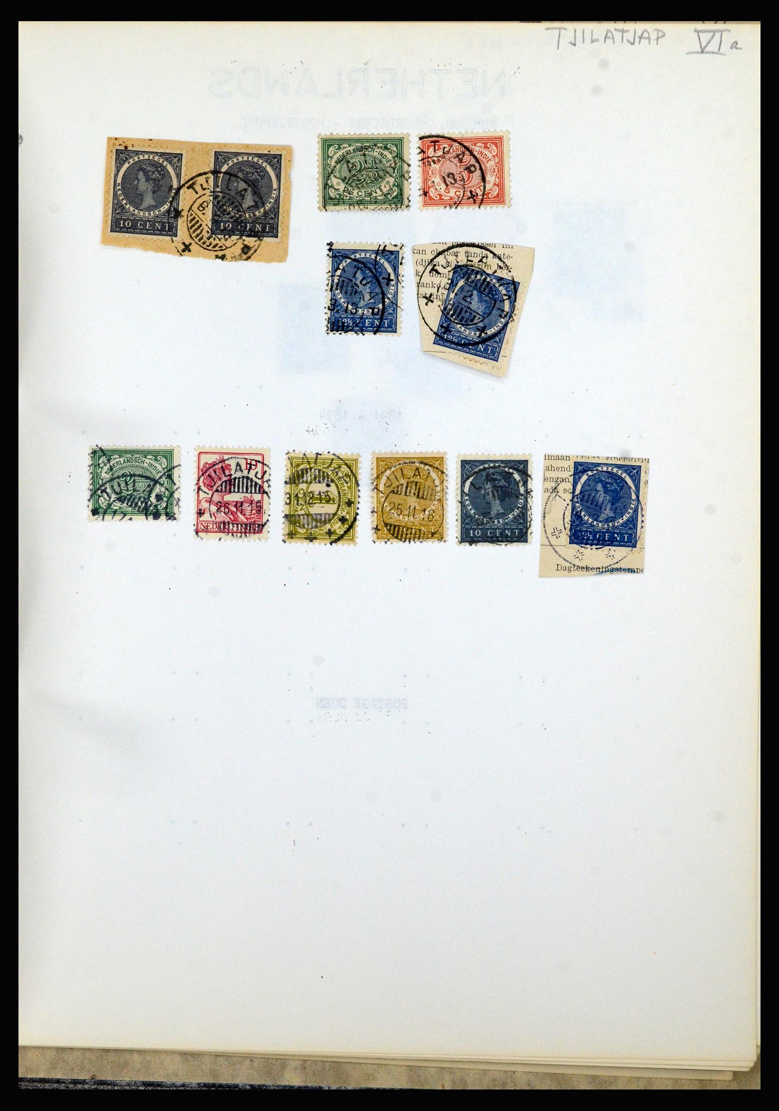 36841 172 - Postzegelverzameling 36841 Nederlands Indië kortebalk stempels.