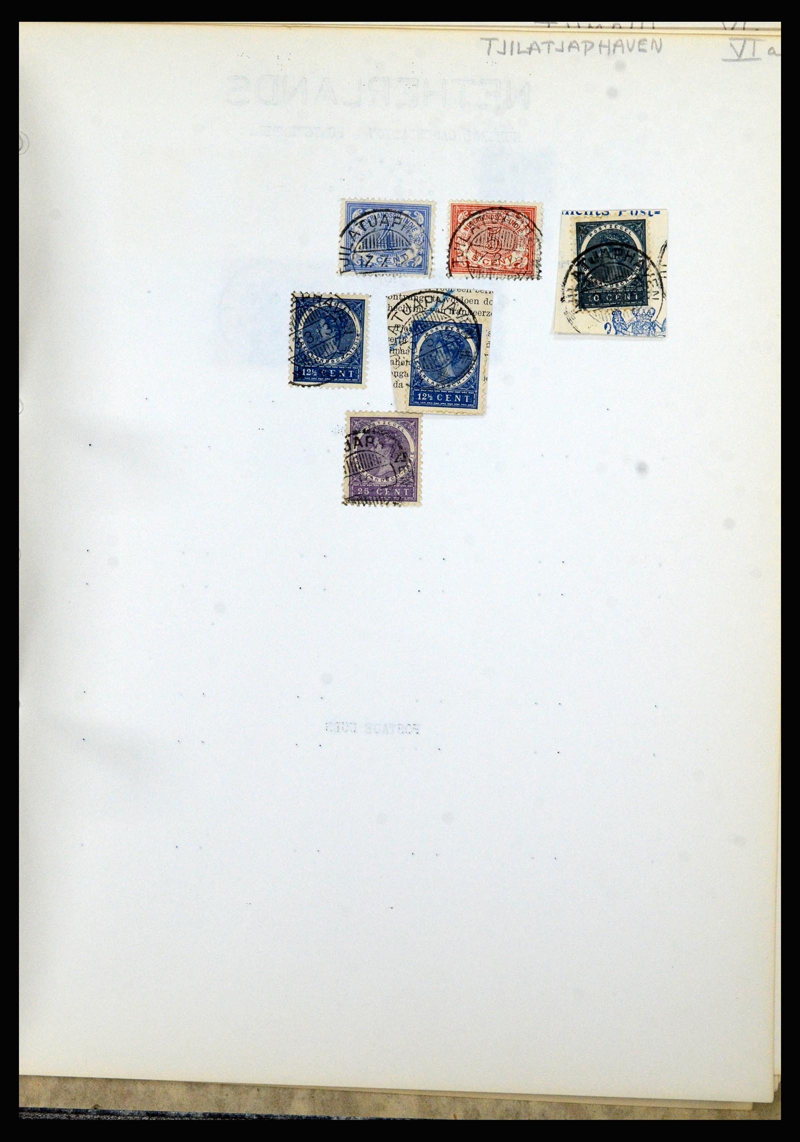 36841 173 - Stamp collection 36841 Dutch east Indies short bar cancels.