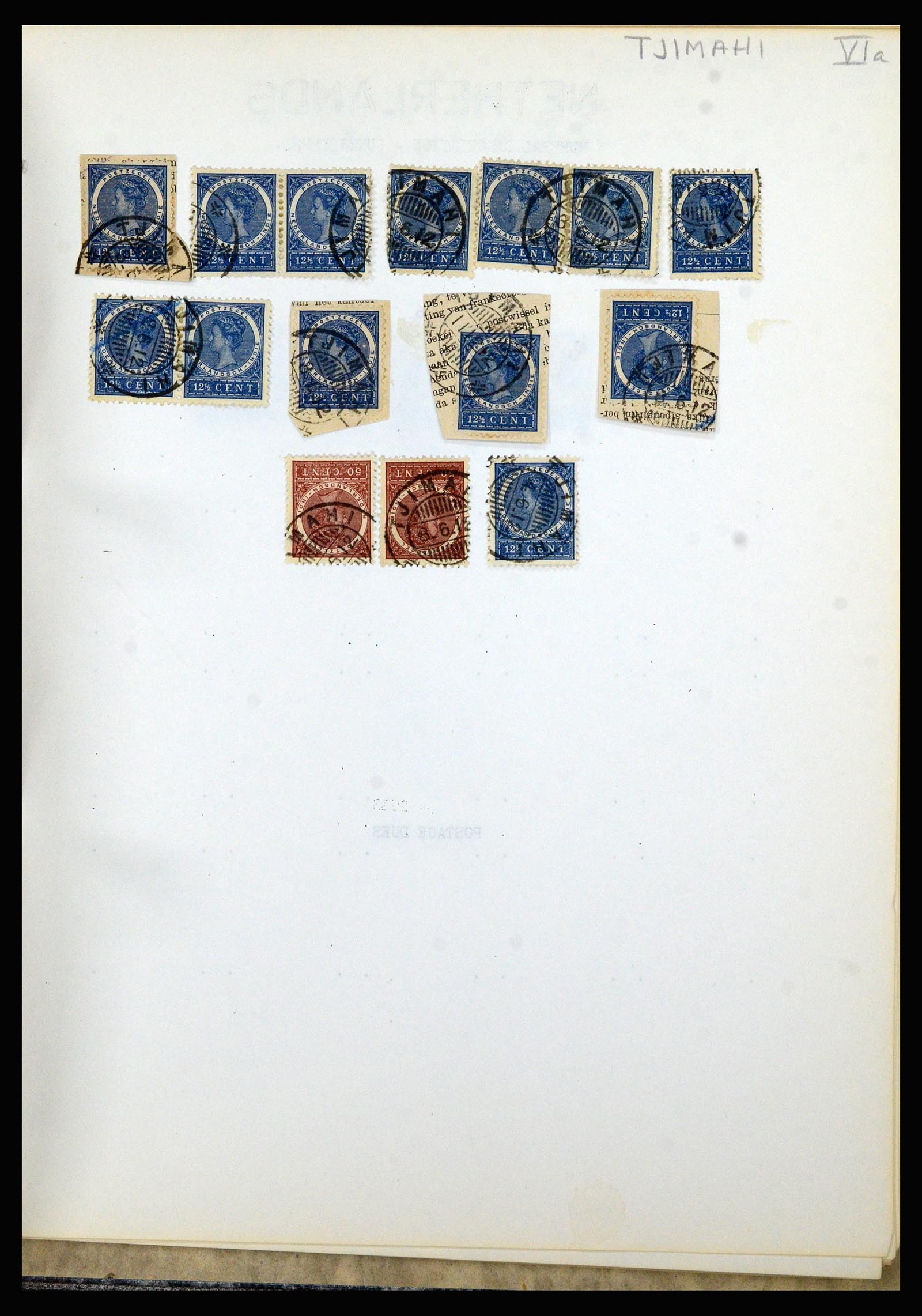 36841 175 - Postzegelverzameling 36841 Nederlands Indië kortebalk stempels.