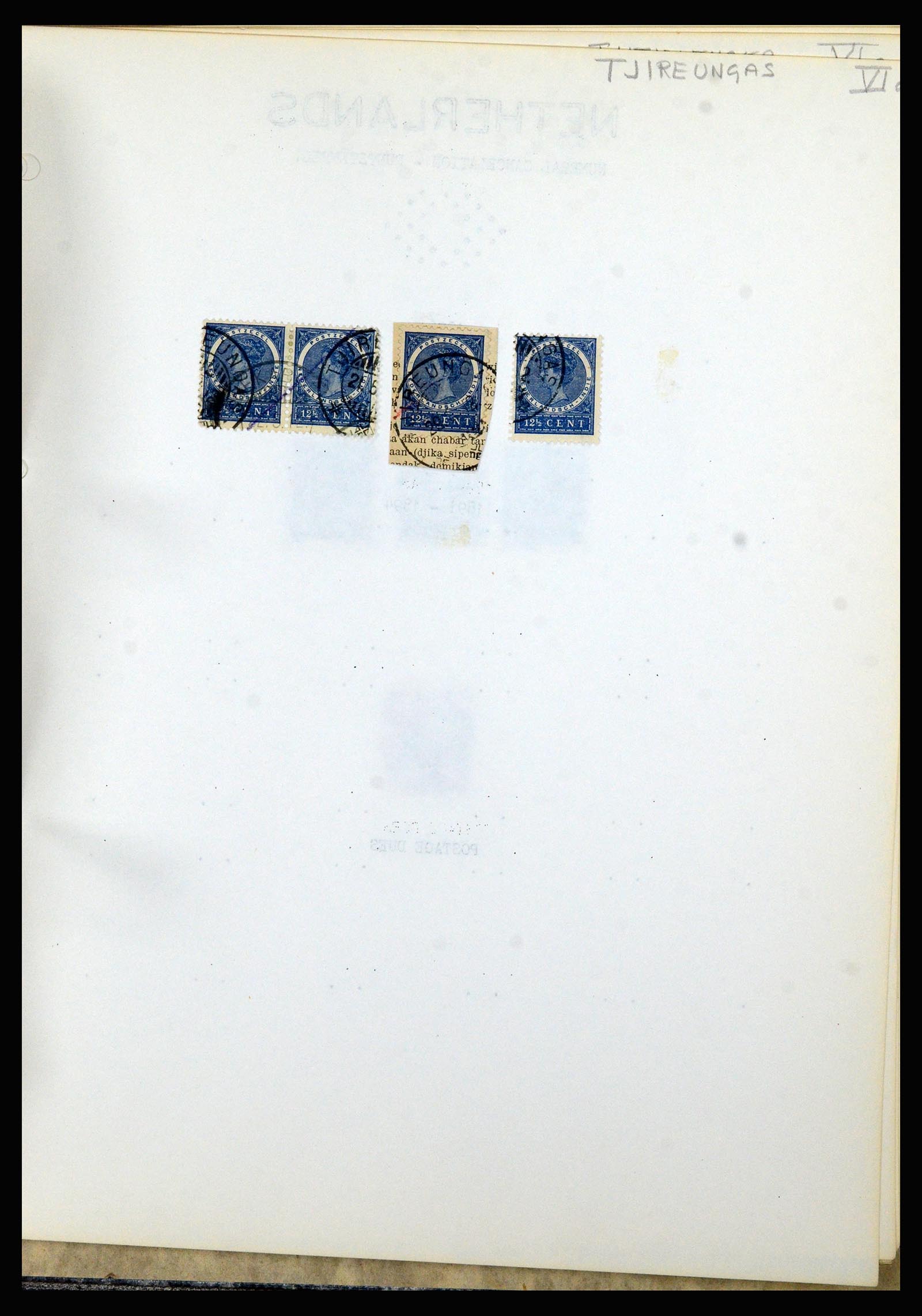 36841 176 - Postzegelverzameling 36841 Nederlands Indië kortebalk stempels.