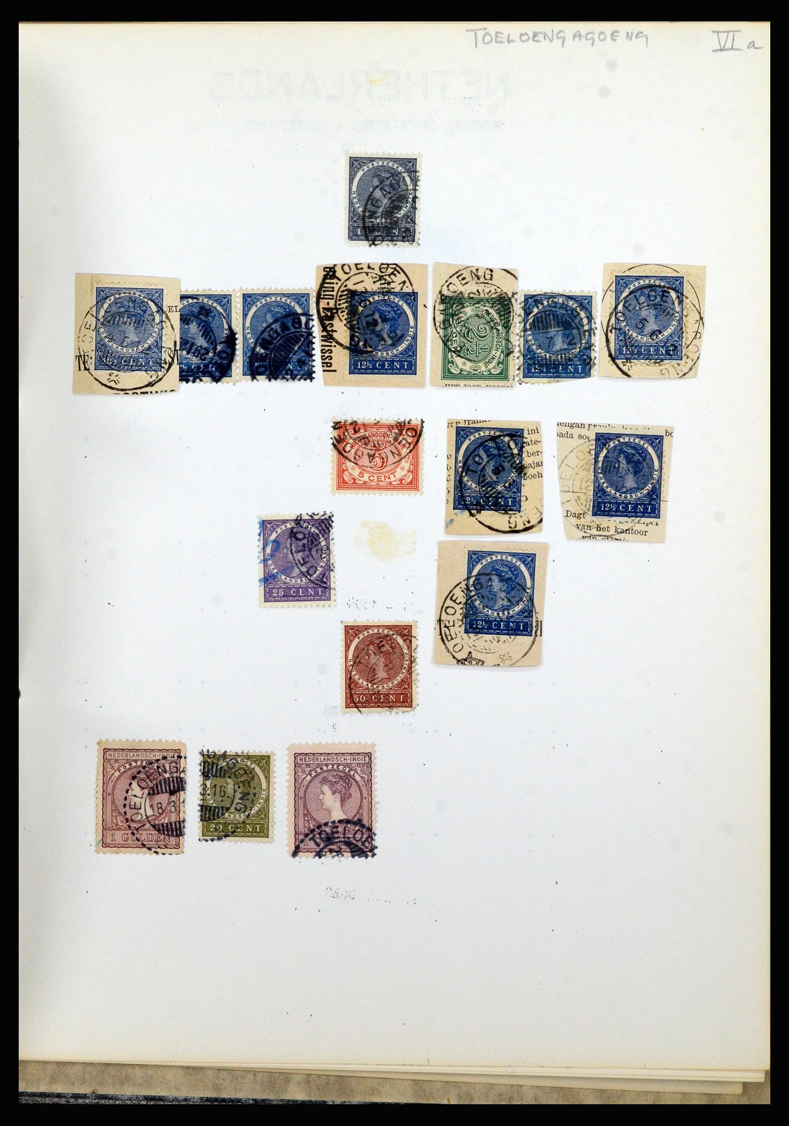36841 180 - Postzegelverzameling 36841 Nederlands Indië kortebalk stempels.