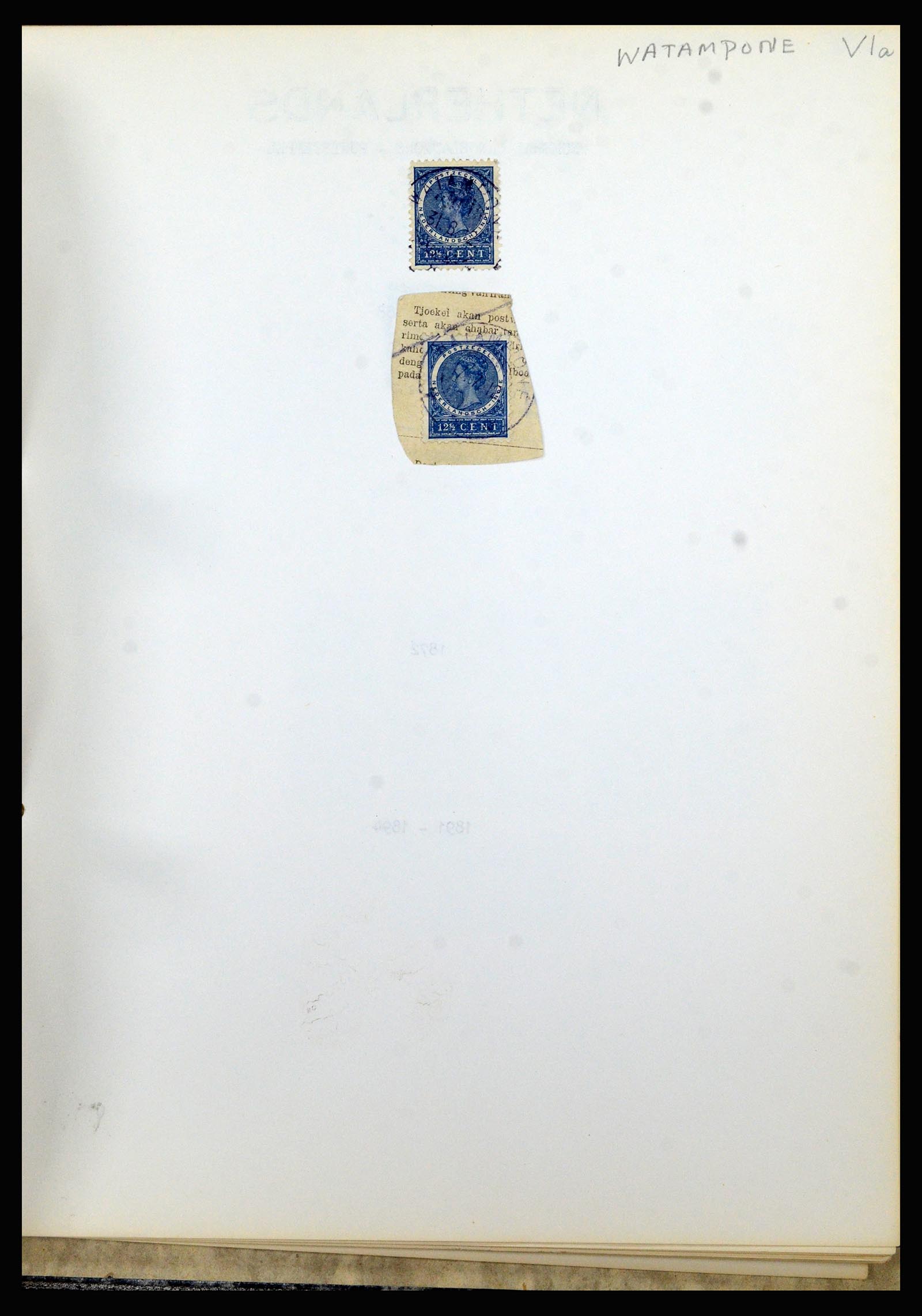 36841 184 - Postzegelverzameling 36841 Nederlands Indië kortebalk stempels.