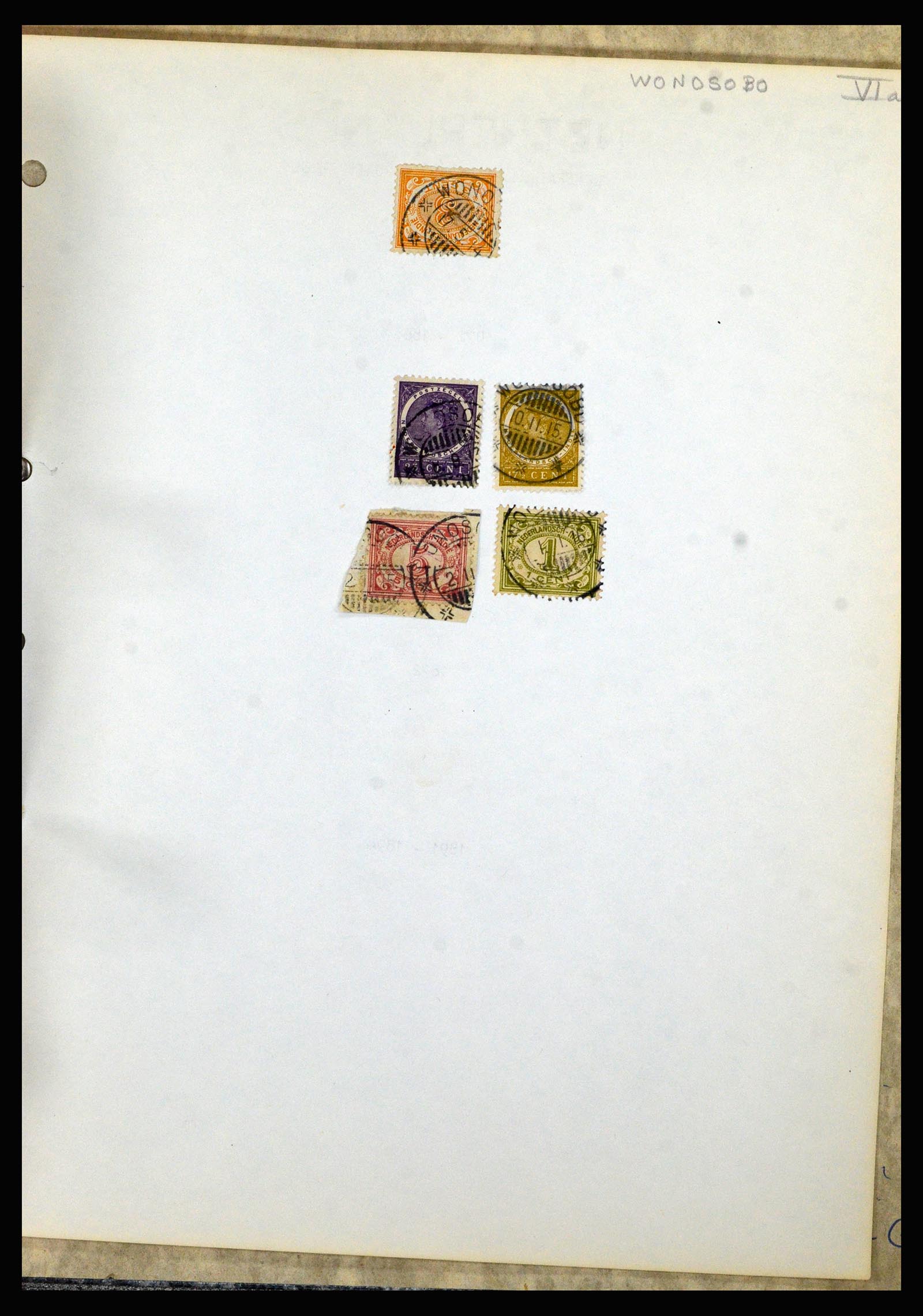 36841 196 - Postzegelverzameling 36841 Nederlands Indië kortebalk stempels.