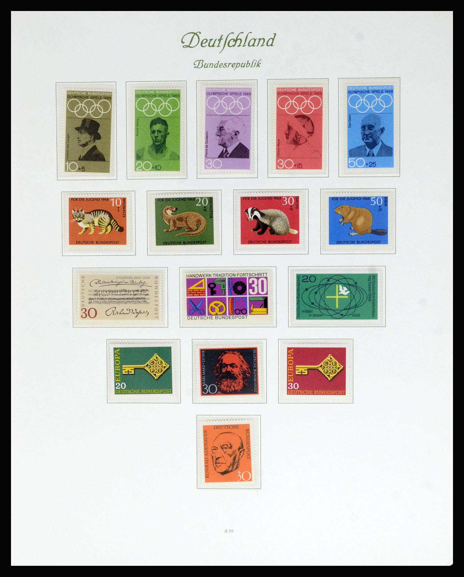 36848 031 - Postzegelverzameling 36848 Bundespost en Berlijn 1948-1982.