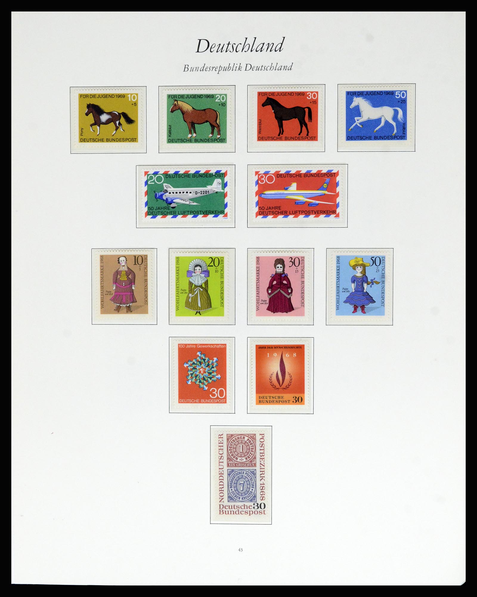 36848 033 - Postzegelverzameling 36848 Bundespost en Berlijn 1948-1982.