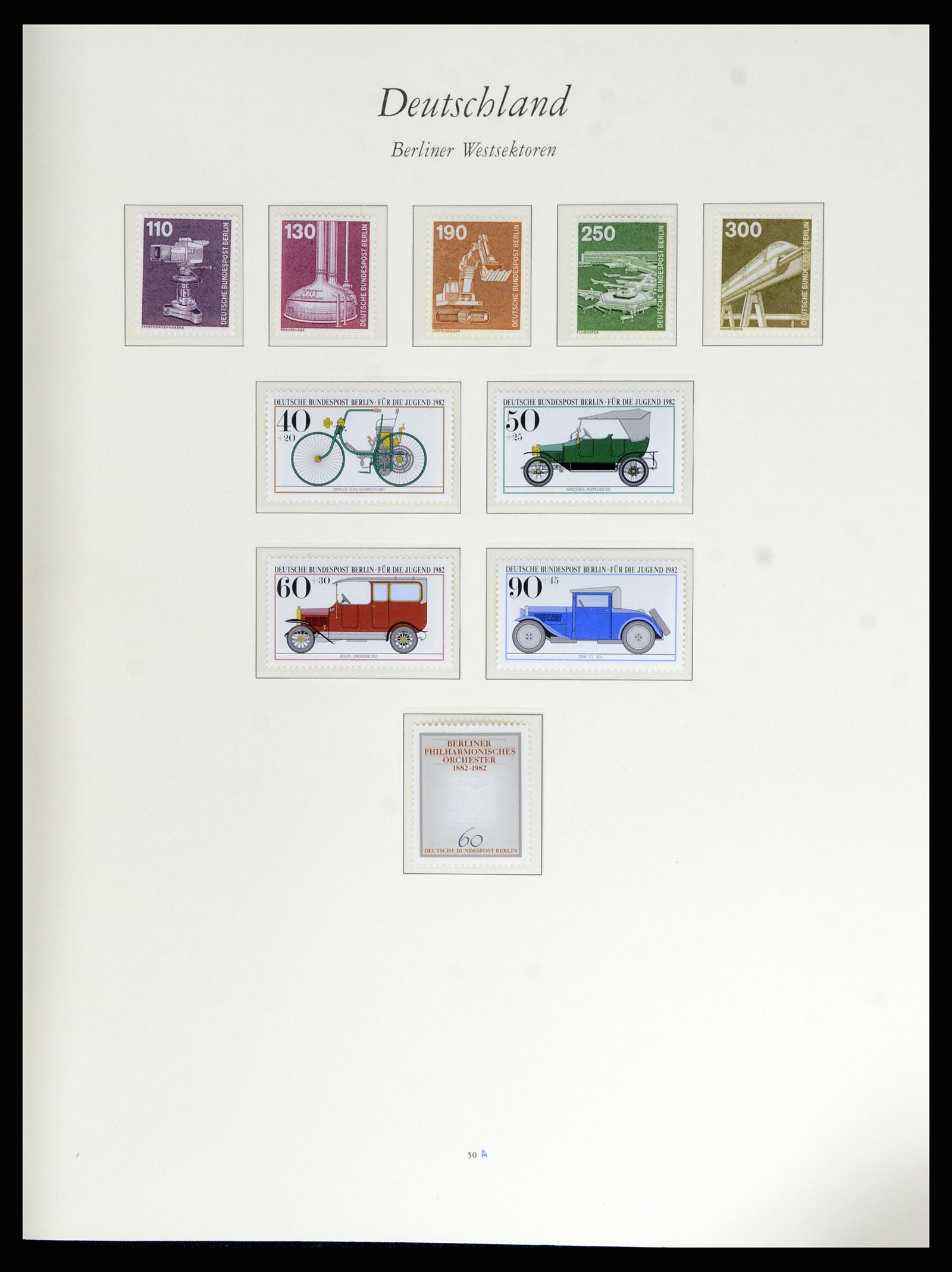 36848 154 - Stamp collection 36848 Bundespost and Berlin 1948-1982.