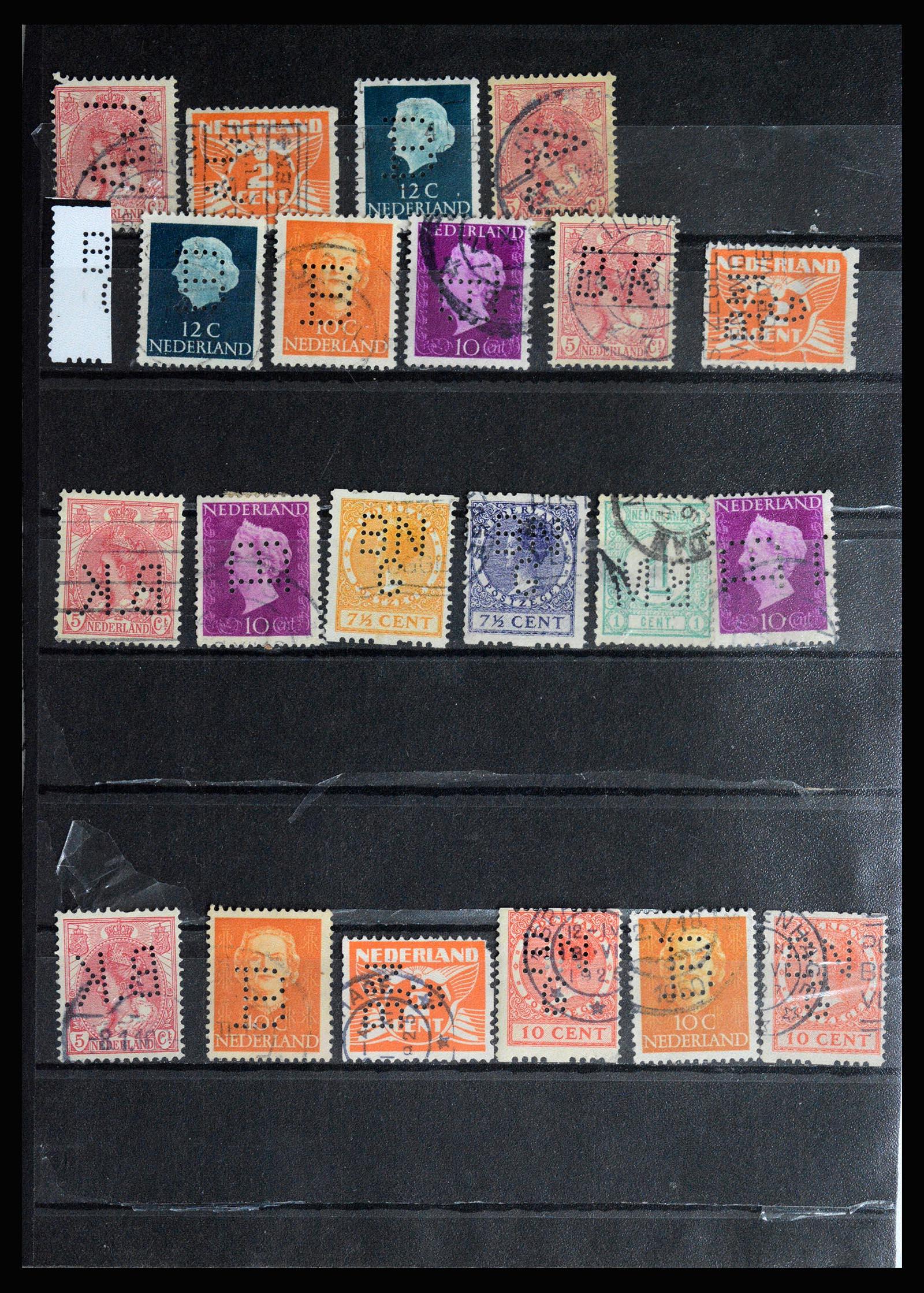 36849 002 - Stamp collection 36849 Netherlands perfins 1891-1960.