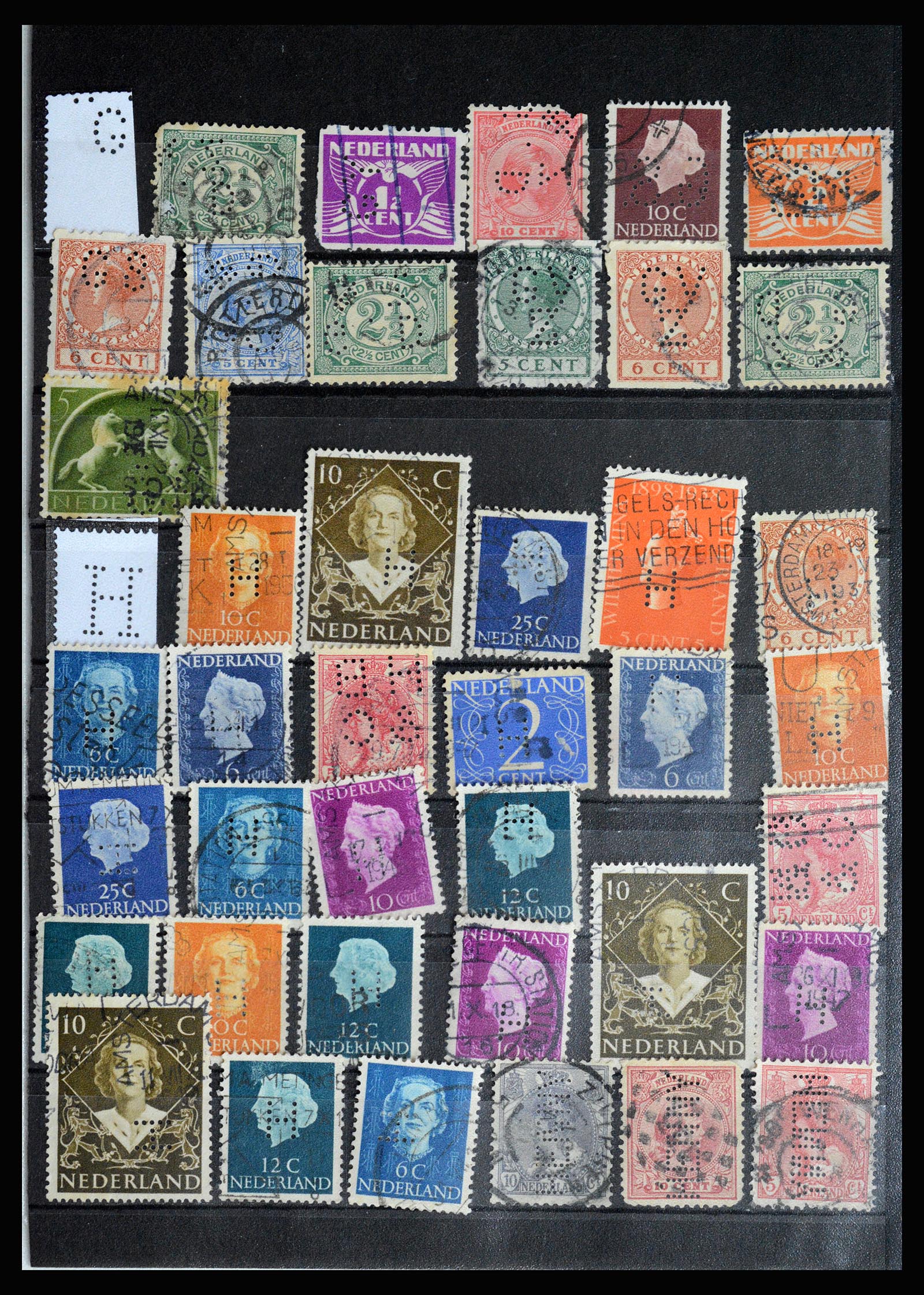 36849 006 - Postzegelverzameling 36849 Nederland perfins 1891-1960.