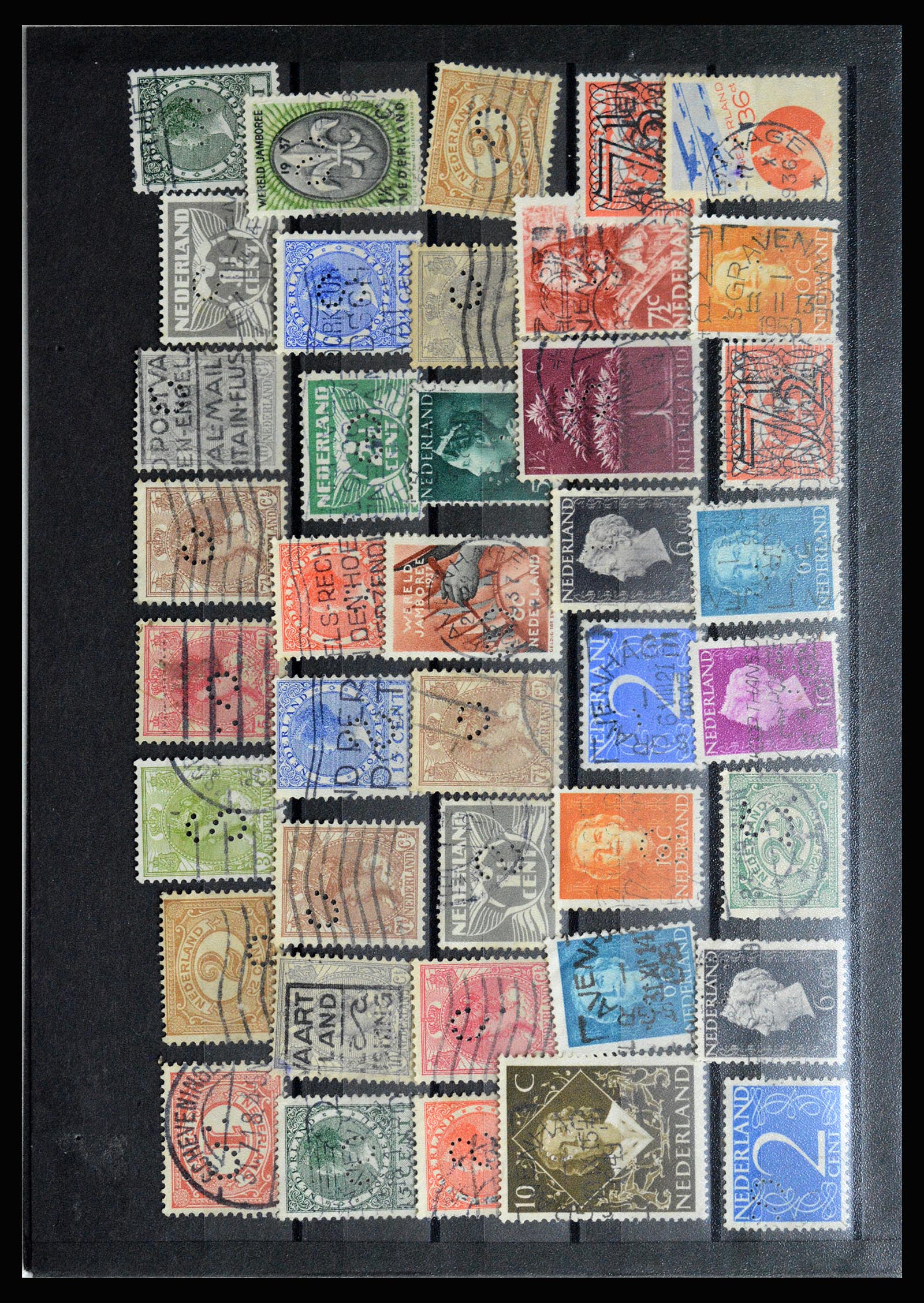 36849 028 - Stamp collection 36849 Netherlands perfins 1891-1960.