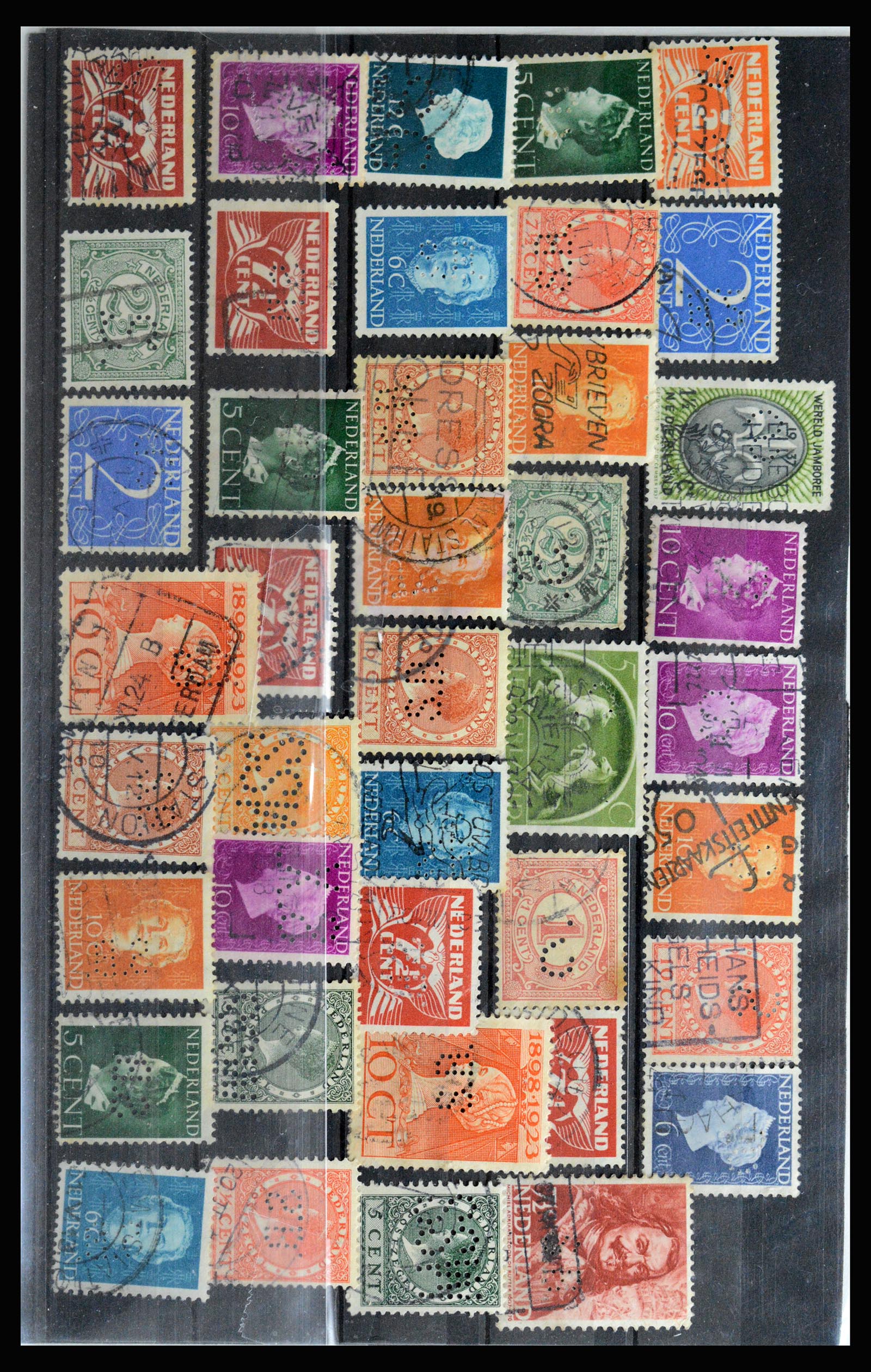 36849 032 - Stamp collection 36849 Netherlands perfins 1891-1960.