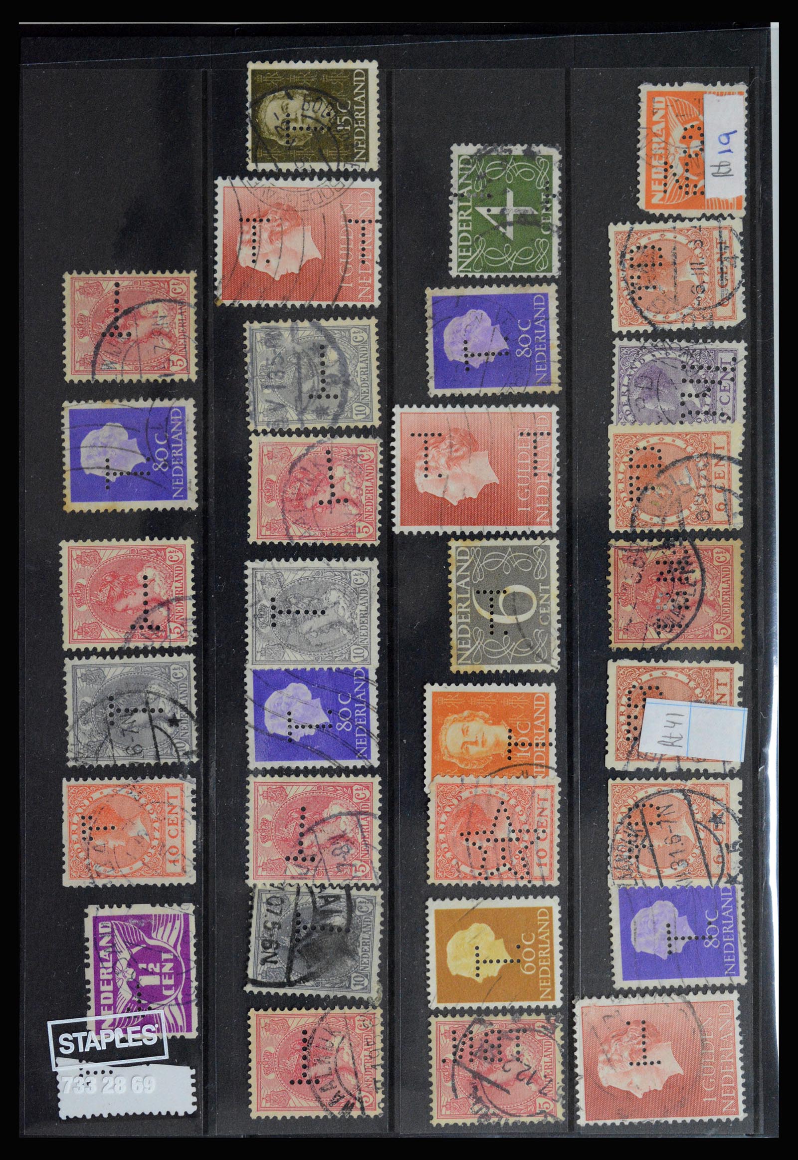 36849 039 - Stamp collection 36849 Netherlands perfins 1891-1960.