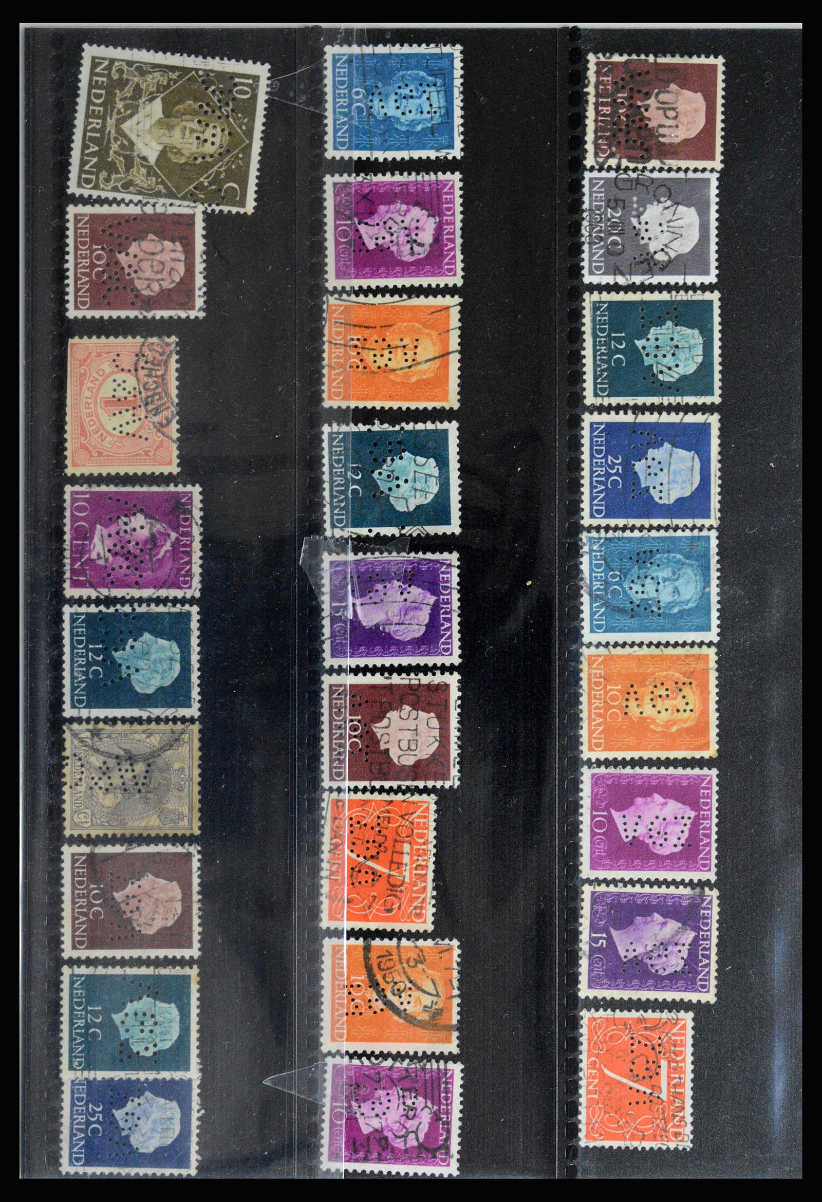 36849 042 - Stamp collection 36849 Netherlands perfins 1891-1960.