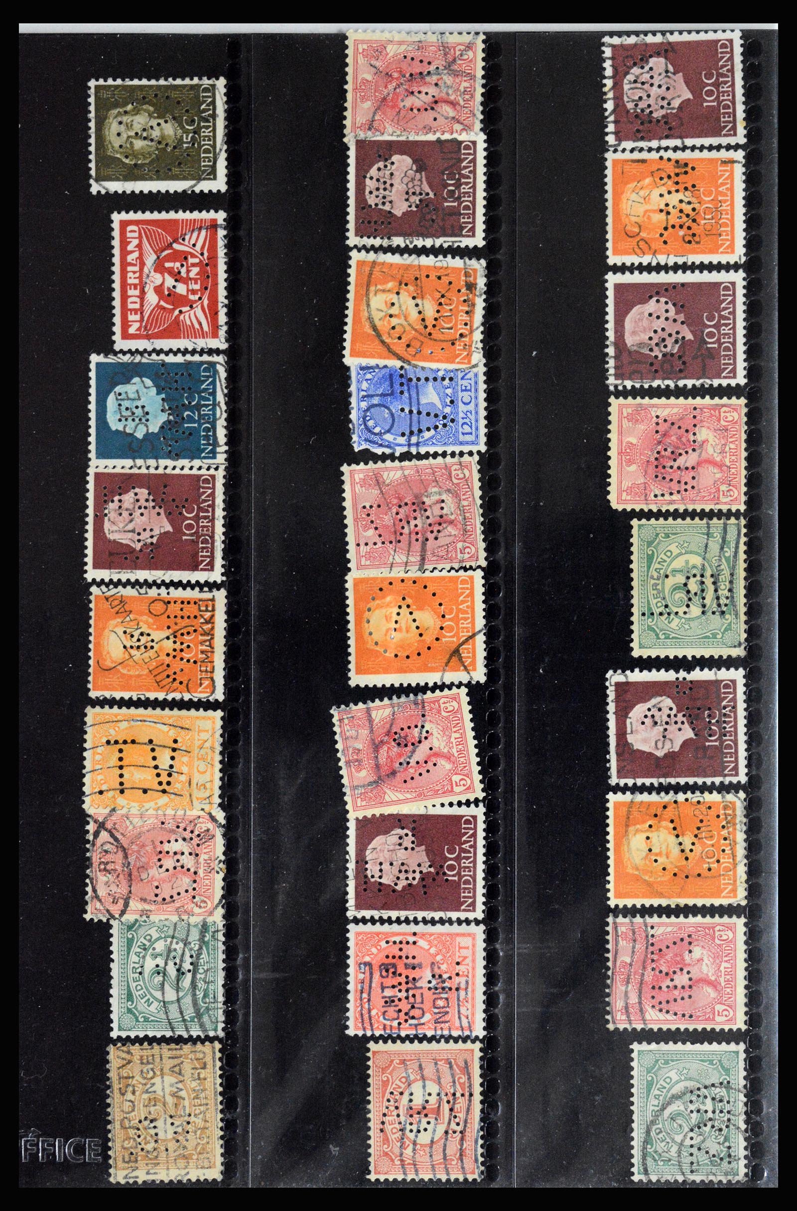 36849 043 - Stamp collection 36849 Netherlands perfins 1891-1960.