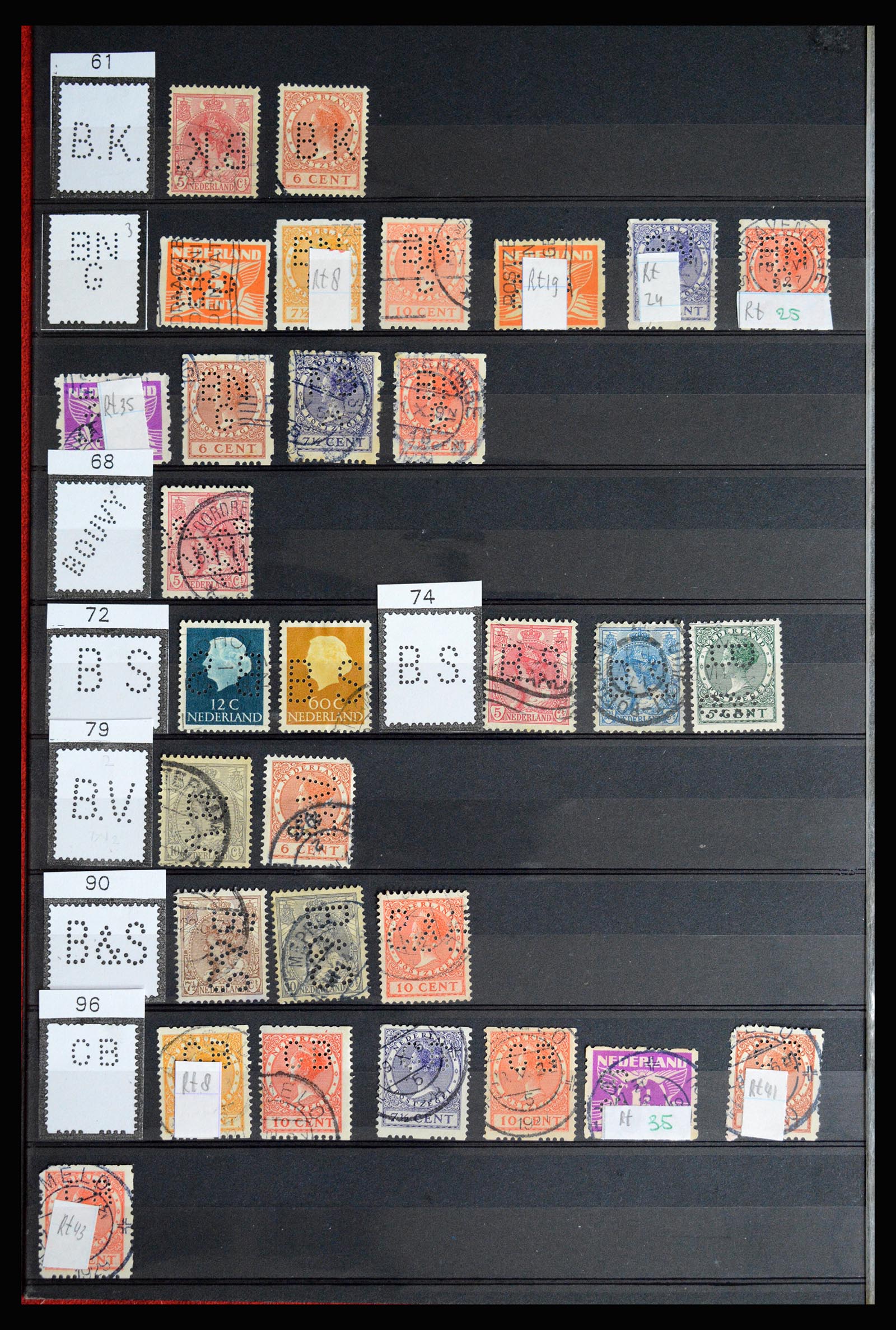 36849 048 - Stamp collection 36849 Netherlands perfins 1891-1960.