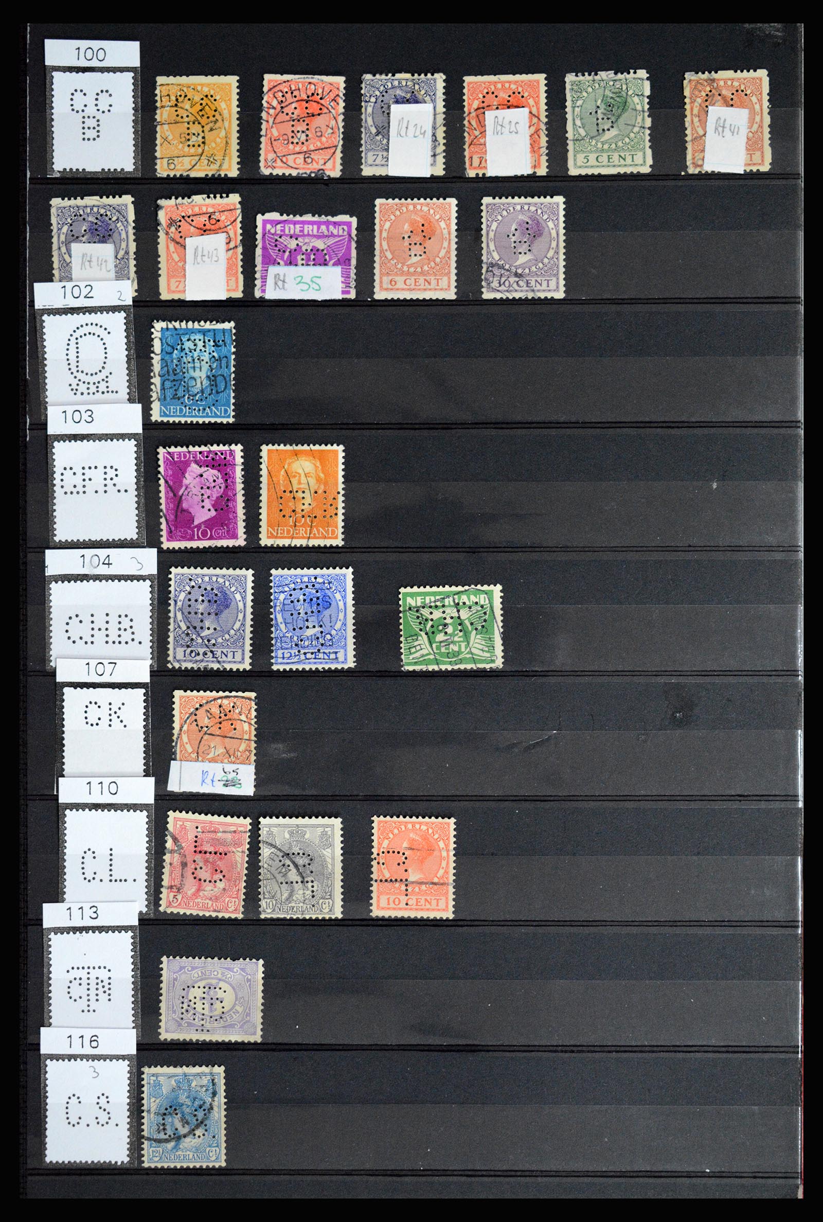 36849 049 - Stamp collection 36849 Netherlands perfins 1891-1960.