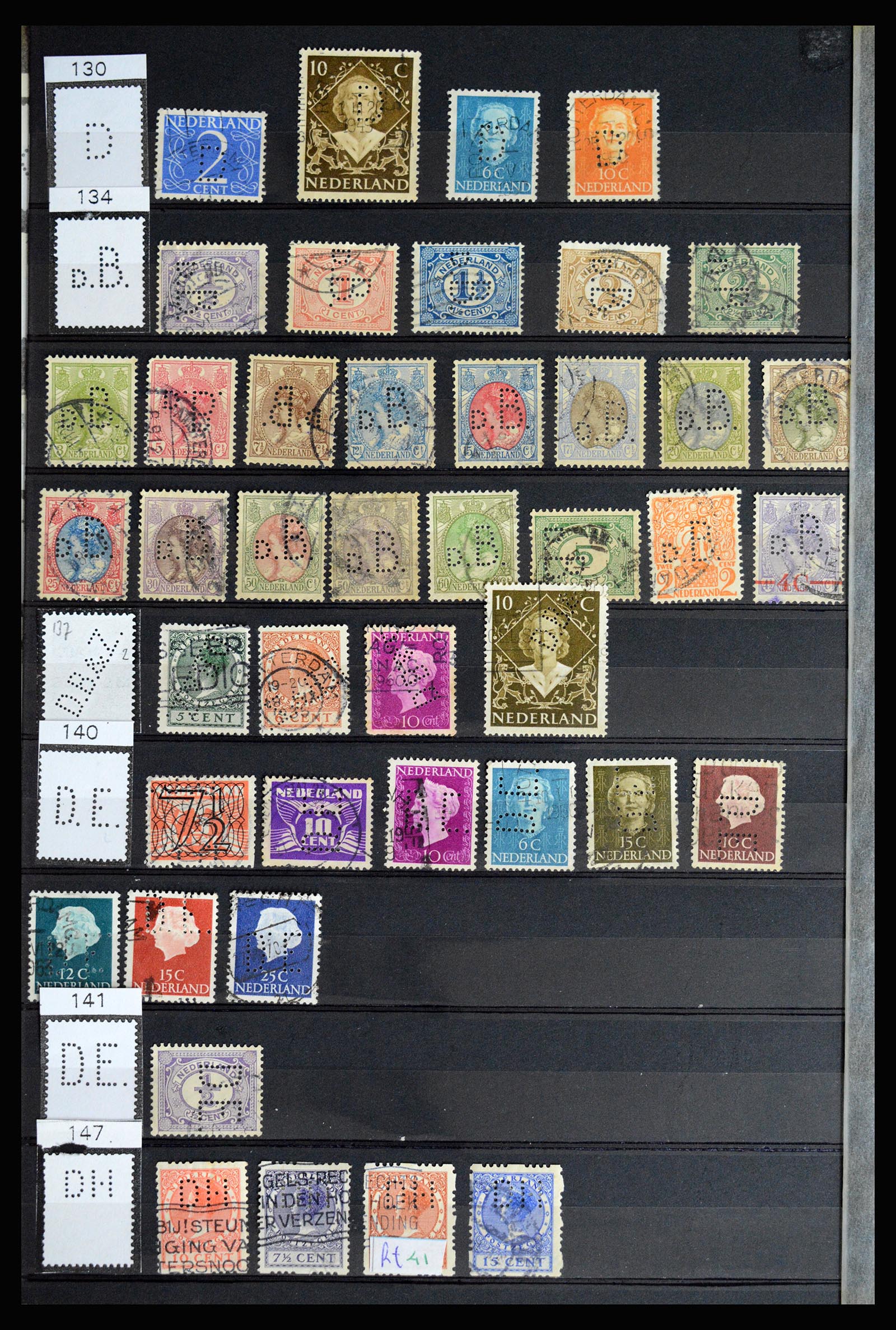 36849 050 - Stamp collection 36849 Netherlands perfins 1891-1960.