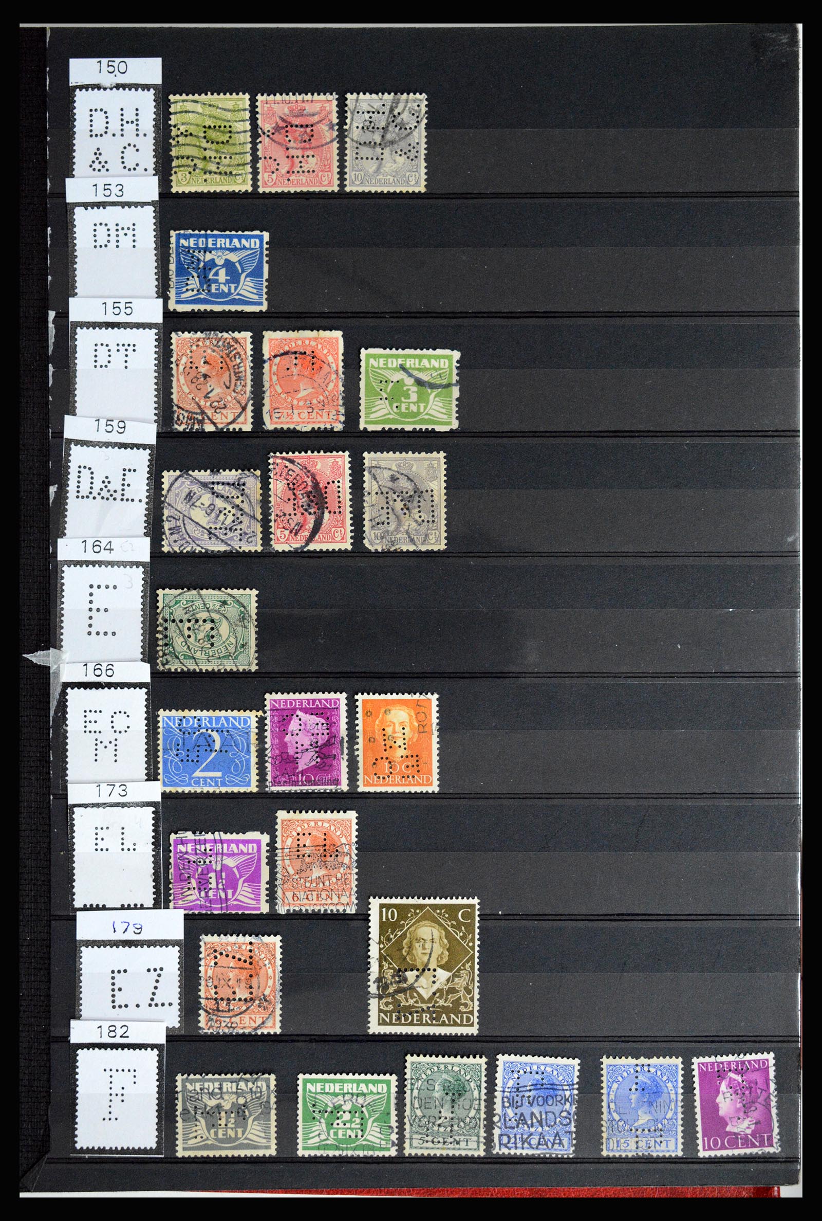 36849 051 - Stamp collection 36849 Netherlands perfins 1891-1960.