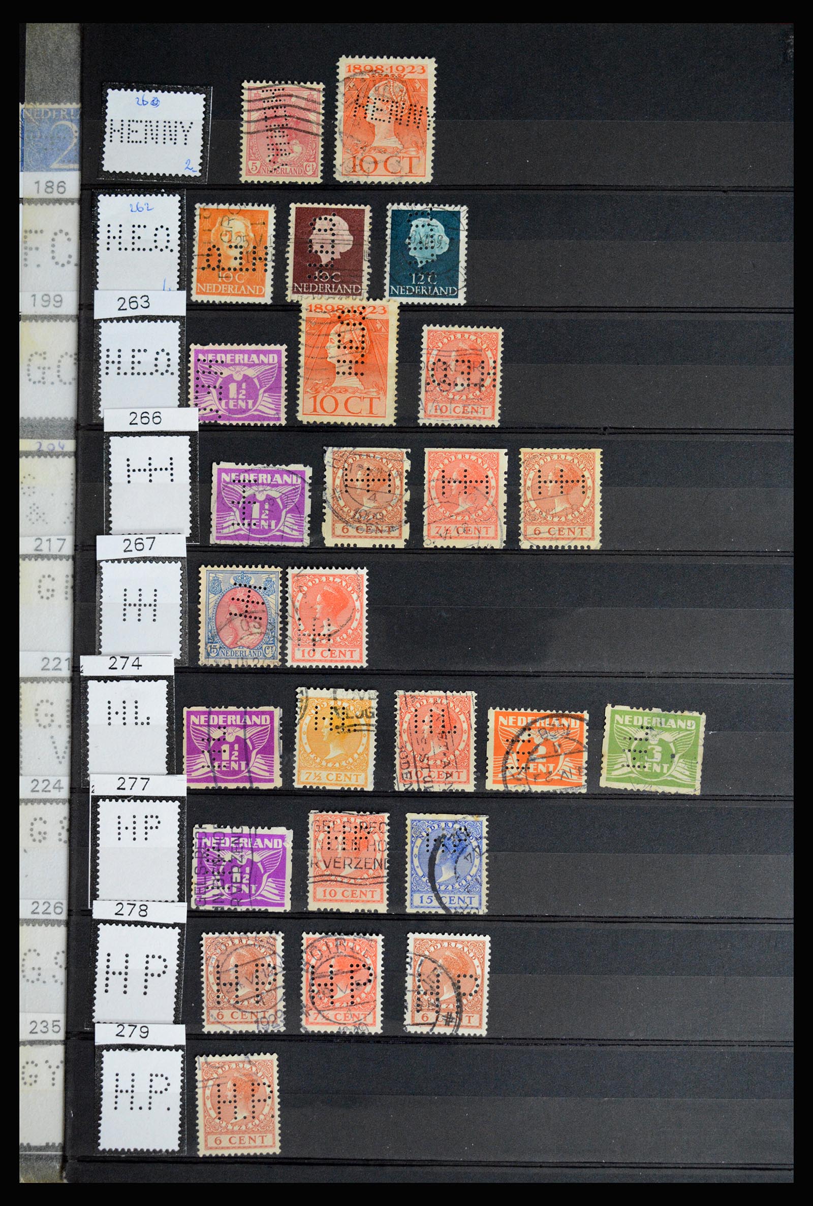 36849 054 - Stamp collection 36849 Netherlands perfins 1891-1960.