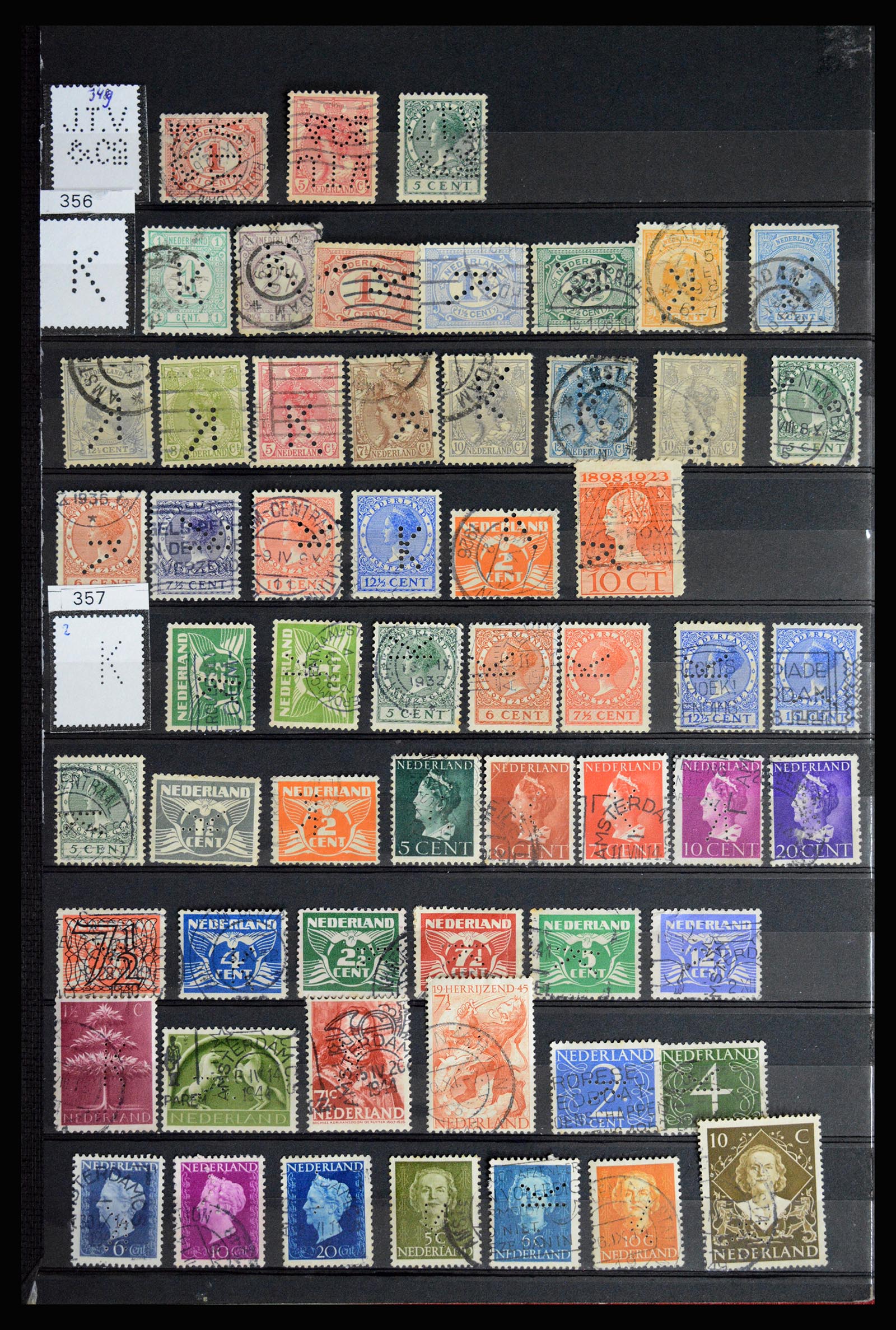 36849 057 - Stamp collection 36849 Netherlands perfins 1891-1960.