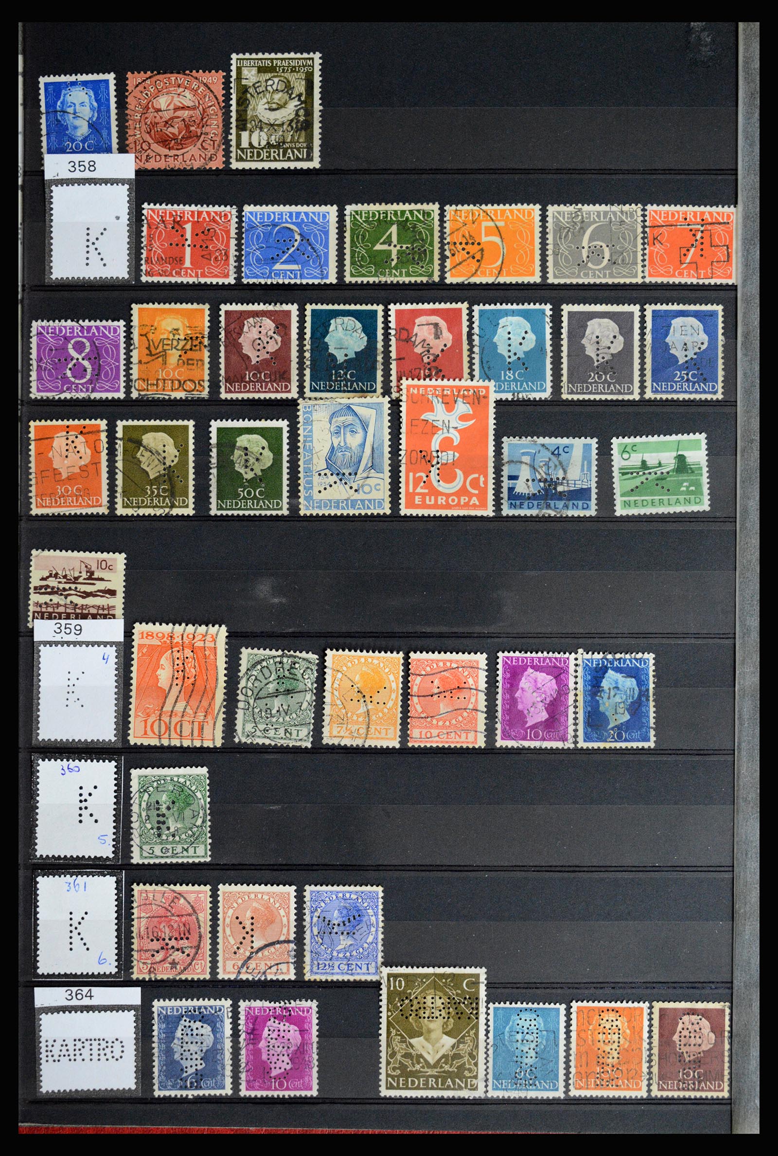 36849 058 - Stamp collection 36849 Netherlands perfins 1891-1960.