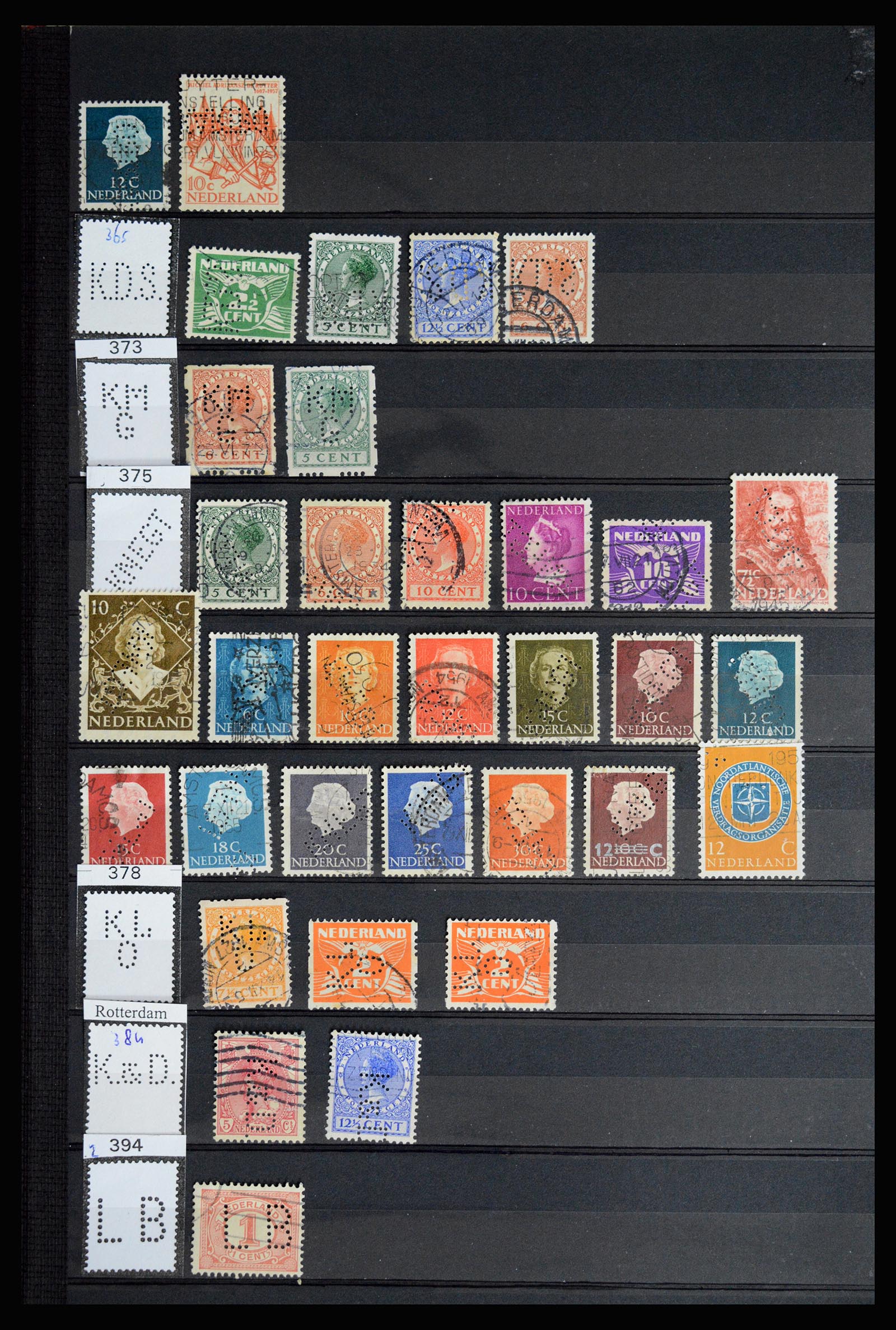 36849 059 - Stamp collection 36849 Netherlands perfins 1891-1960.