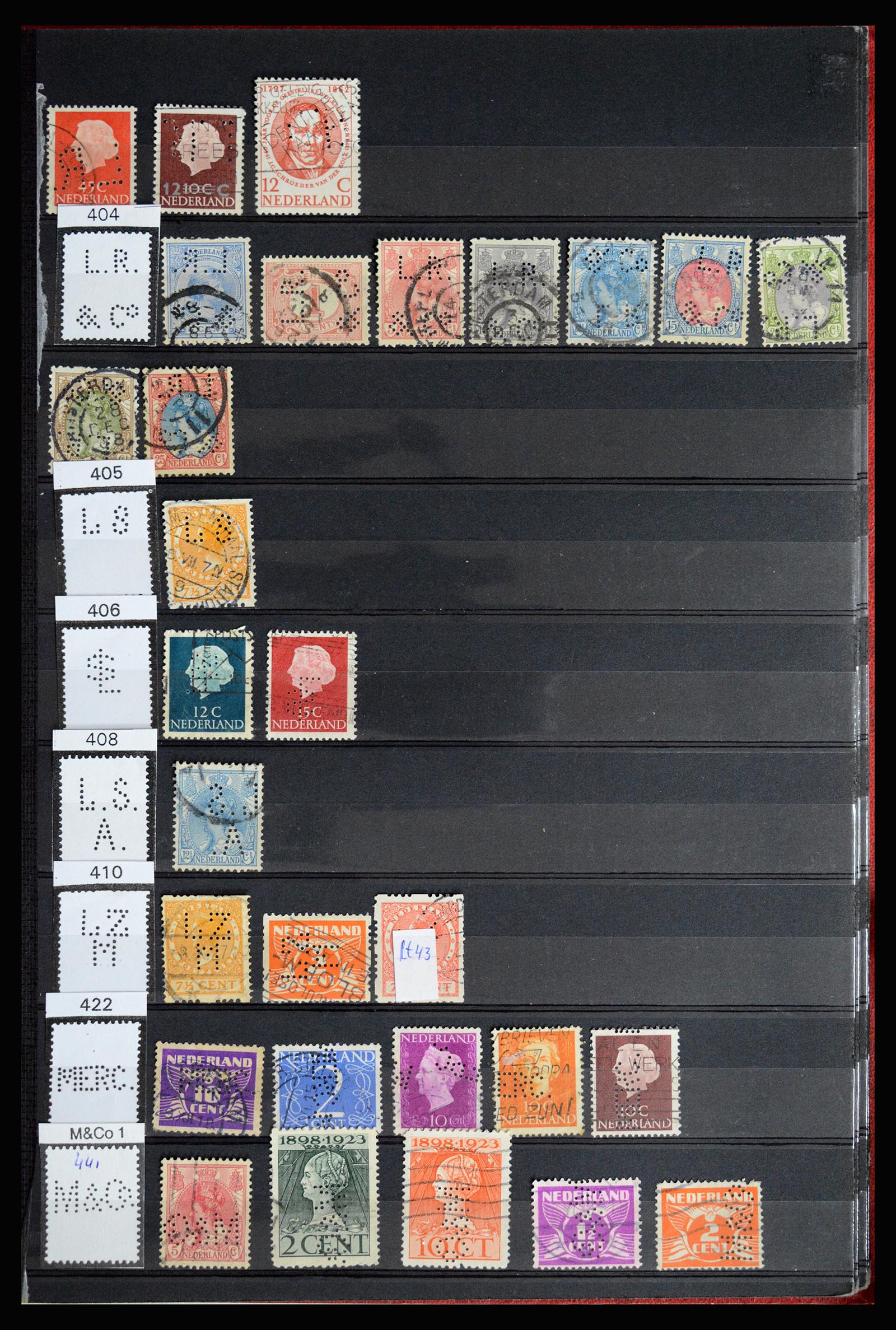 36849 061 - Stamp collection 36849 Netherlands perfins 1891-1960.