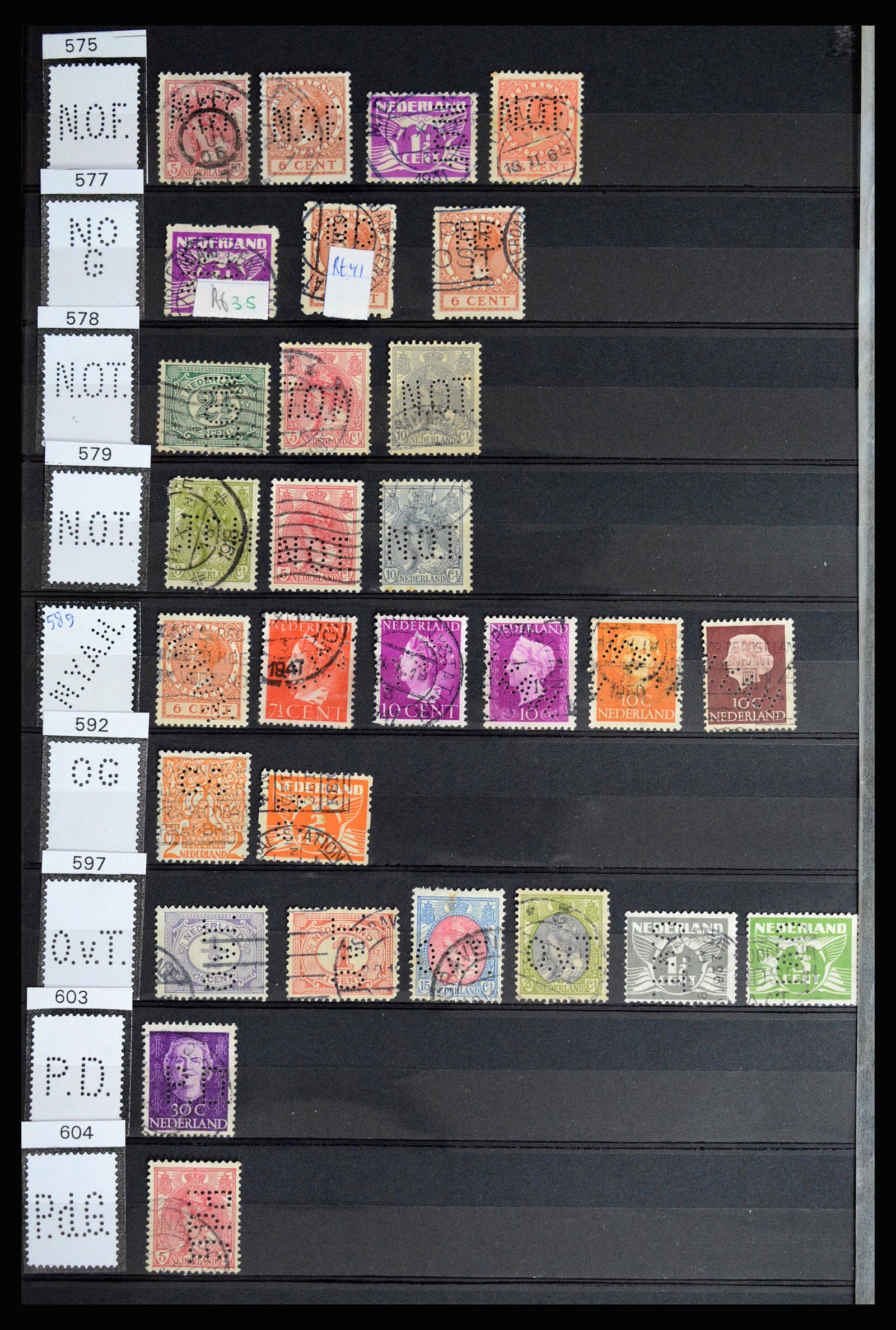 36849 064 - Stamp collection 36849 Netherlands perfins 1891-1960.